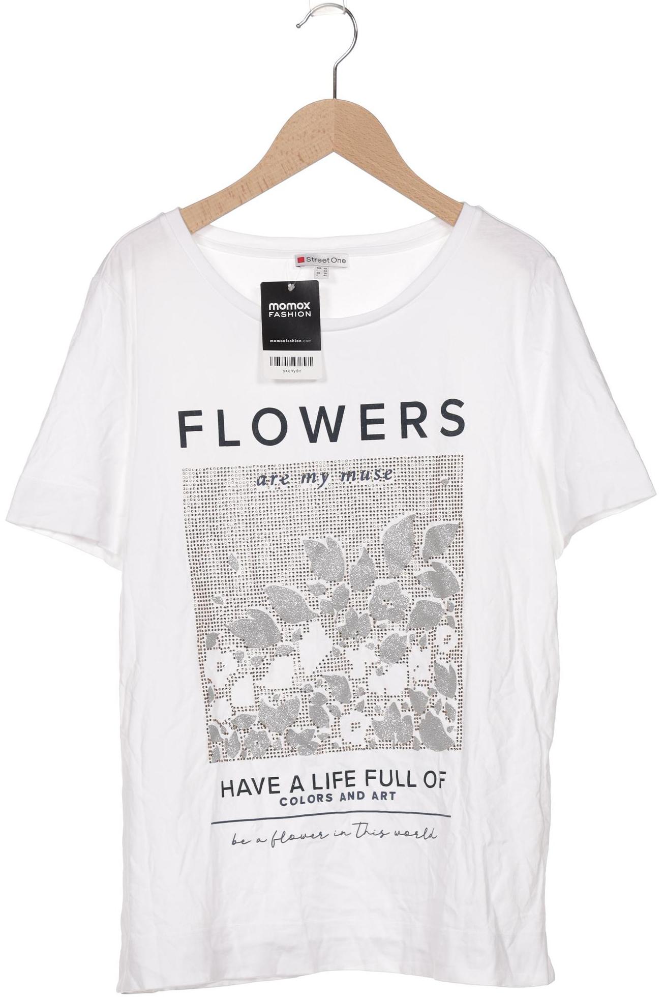 

Street One Damen T-Shirt, weiß, Gr. 40