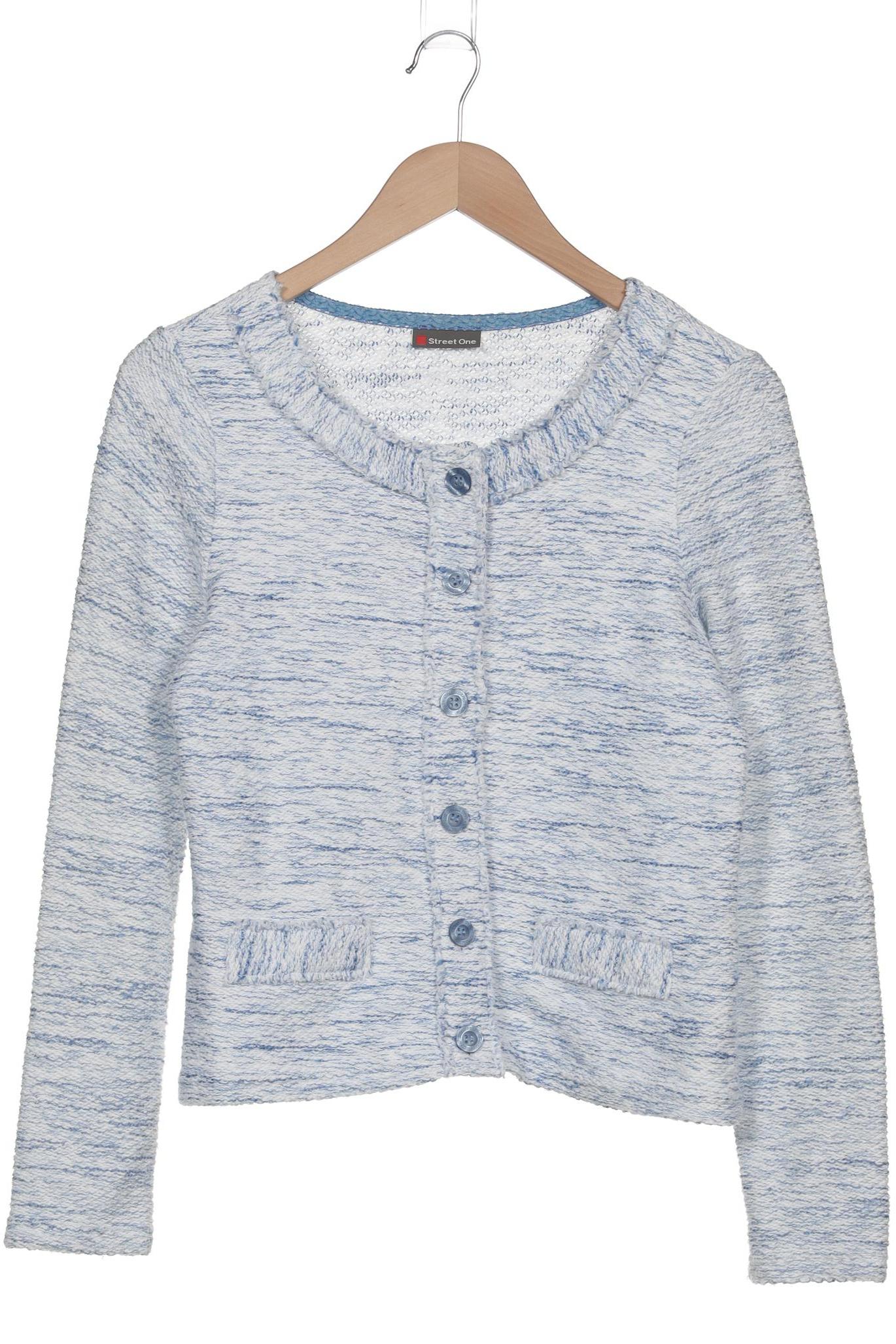 

Street One Damen Strickjacke, hellblau, Gr. 38