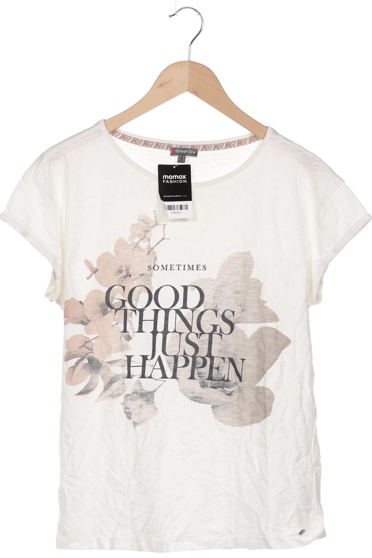 

Street One Damen T-Shirt, weiß, Gr. 40
