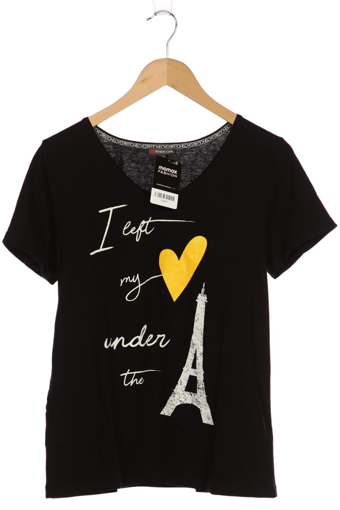 

Street One Damen T-Shirt, schwarz, Gr. 40