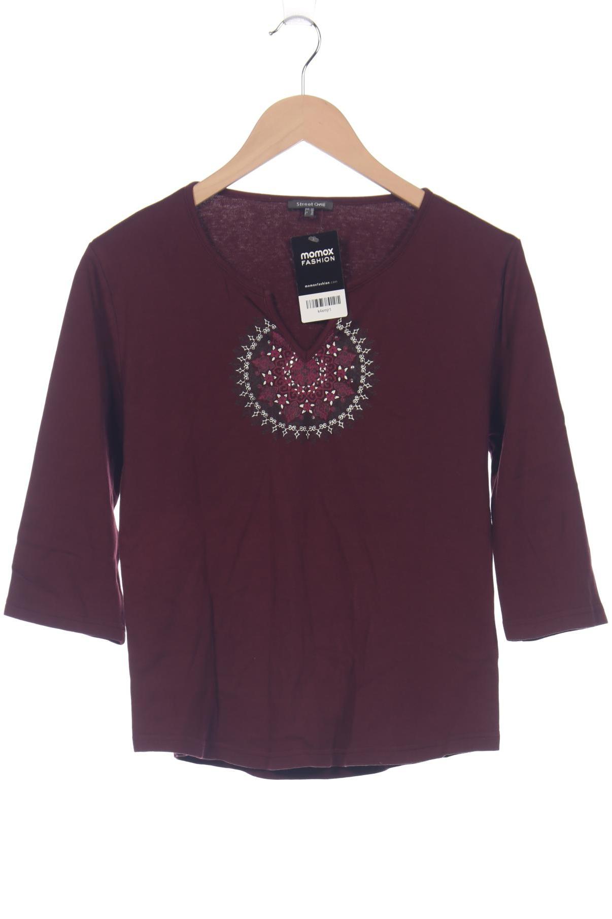 

Street One Damen Langarmshirt, bordeaux, Gr. 42