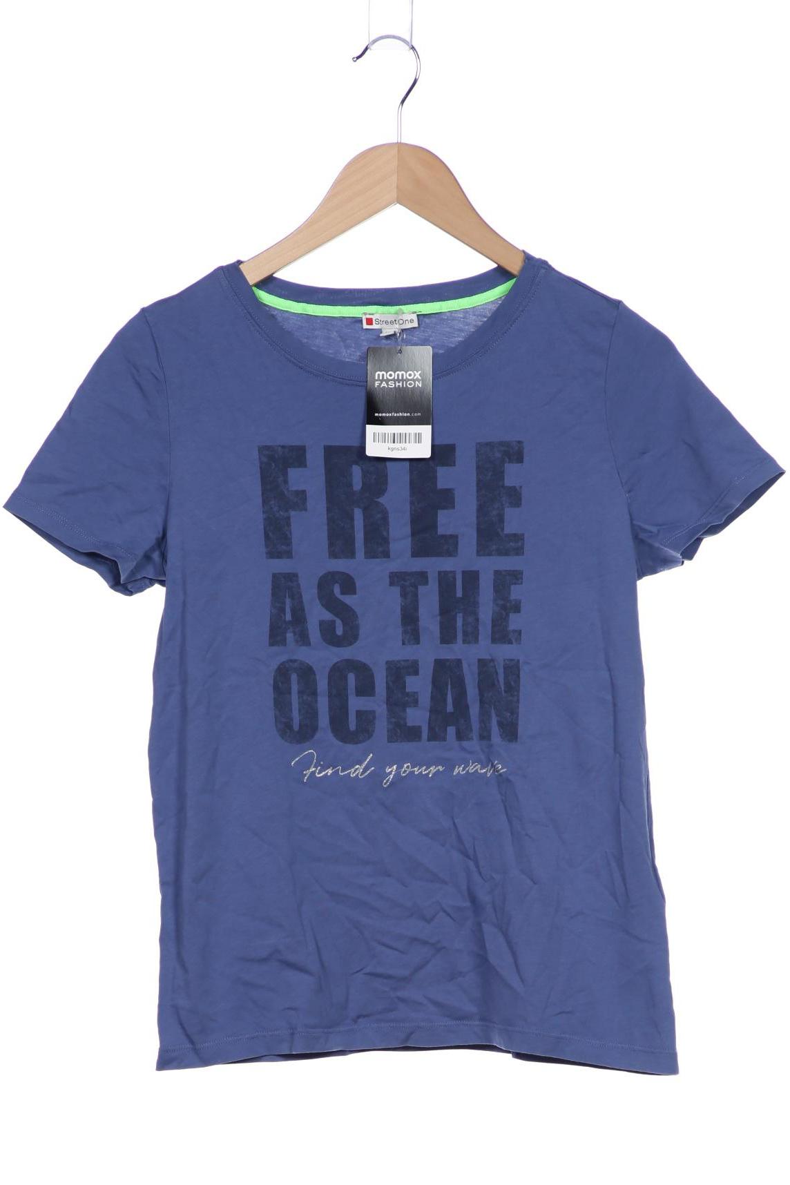 

Street One Damen T-Shirt, blau, Gr. 36