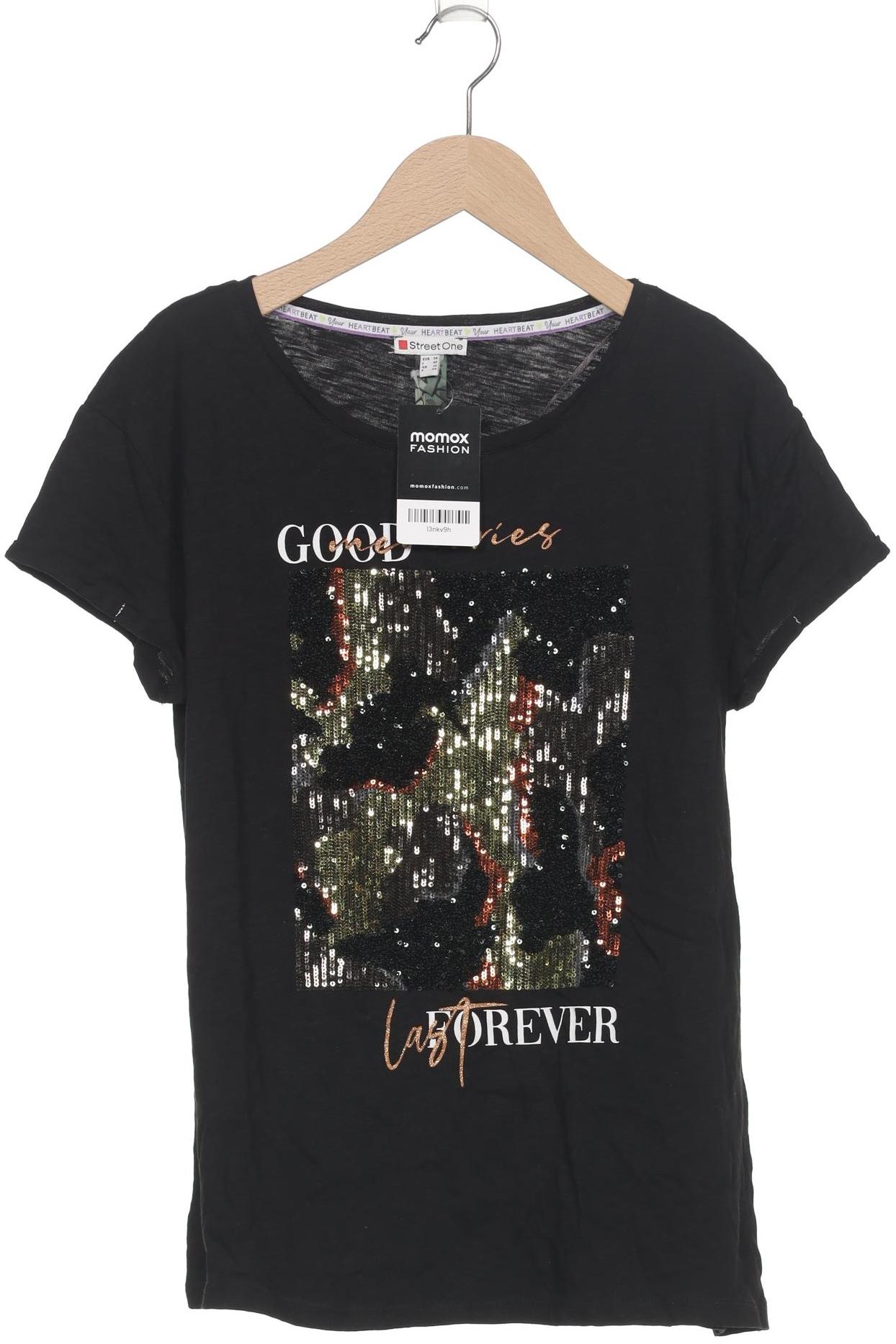 

Street One Damen T-Shirt, schwarz, Gr. 38