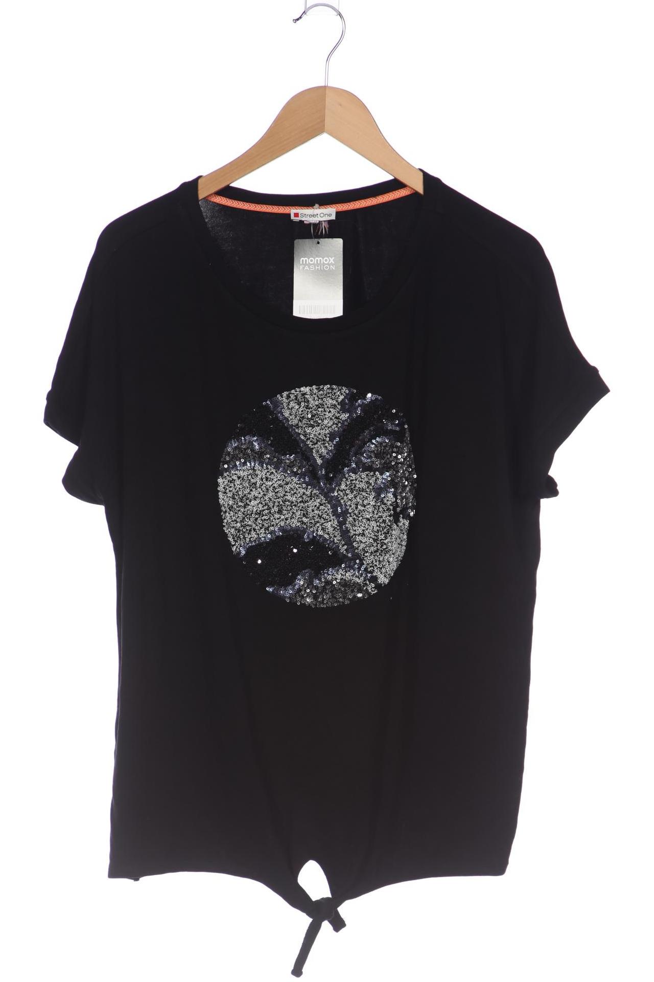 

Street One Damen T-Shirt, schwarz, Gr. 48