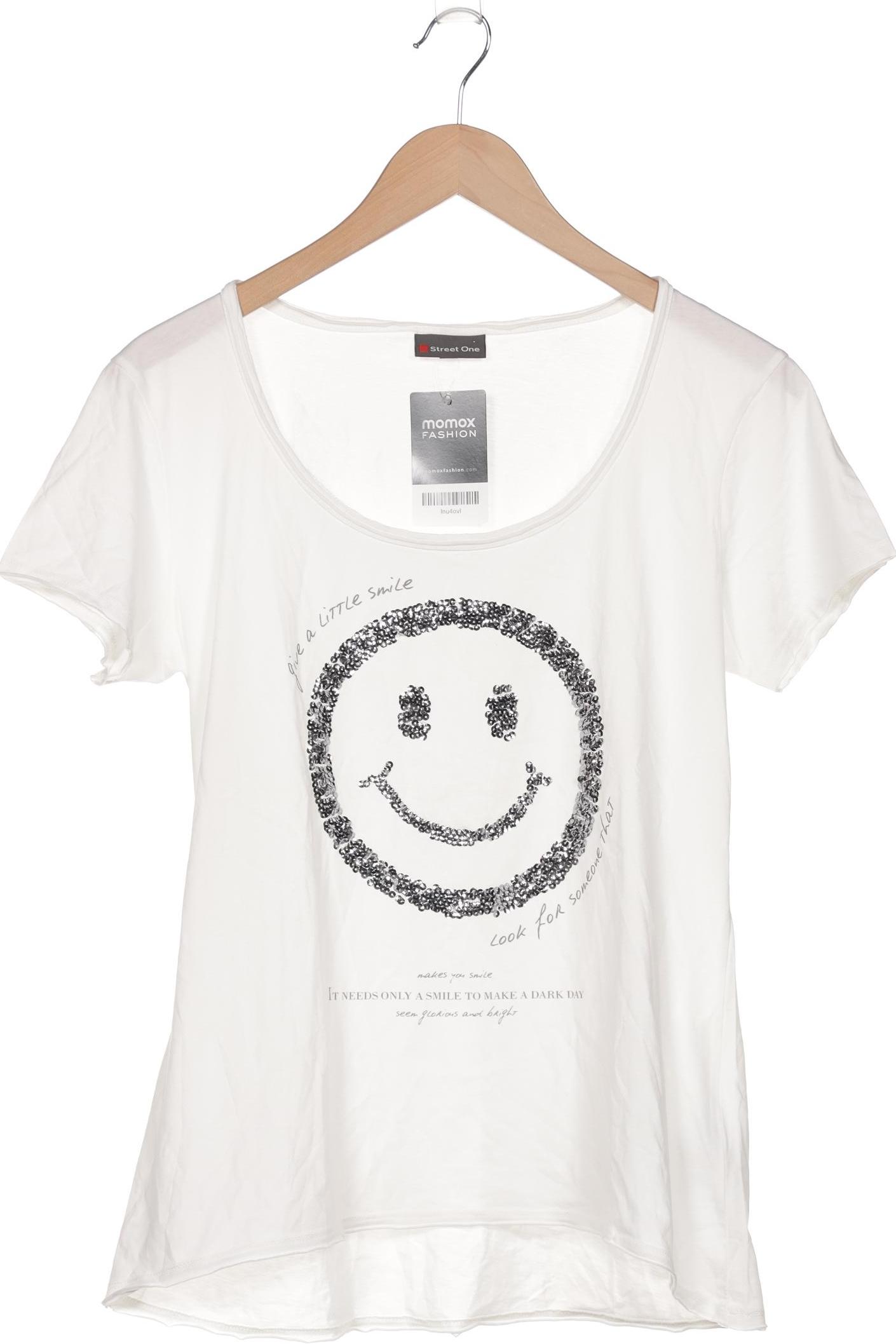 

Street One Damen T-Shirt, weiß, Gr. 42