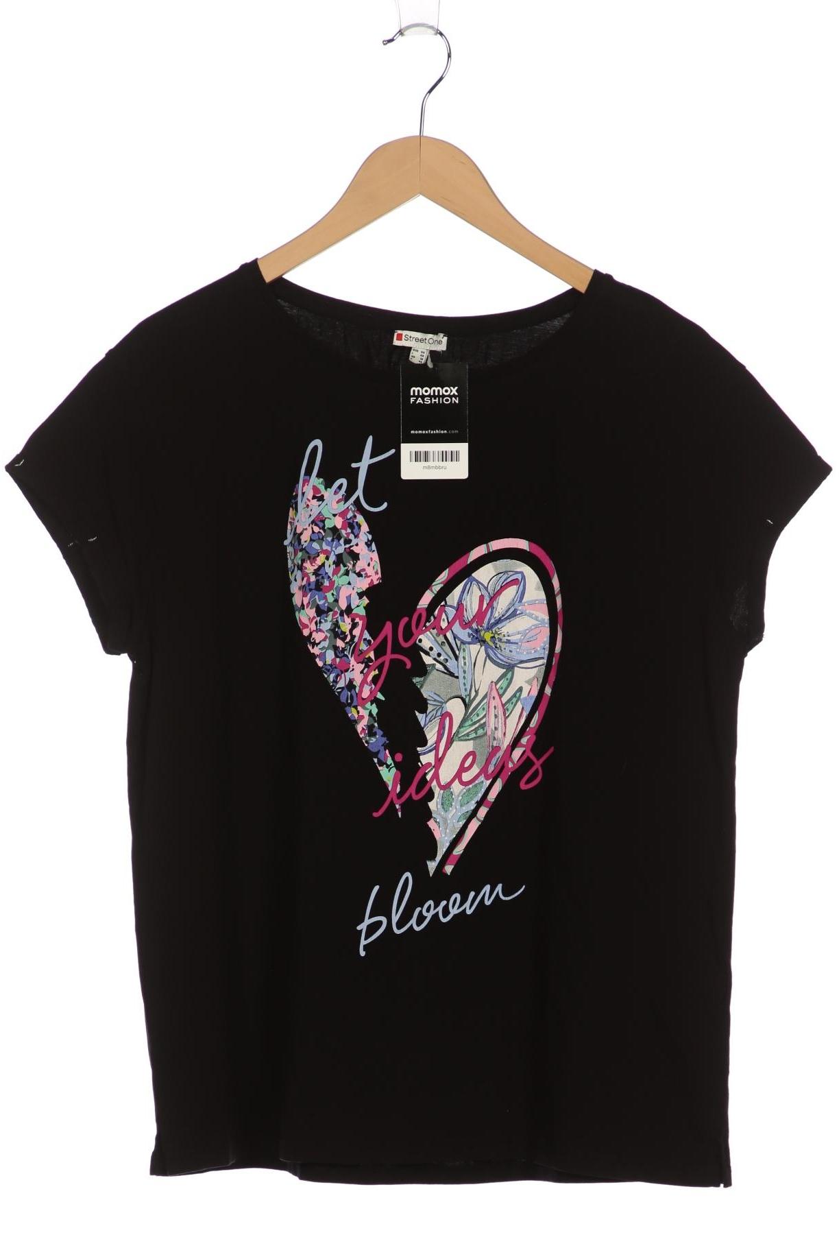 

Street One Damen T-Shirt, schwarz, Gr. 44