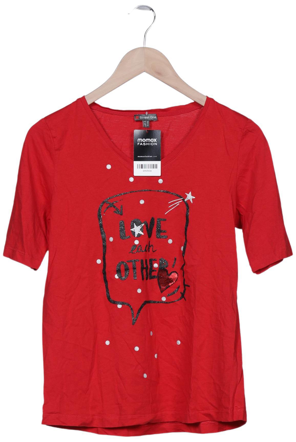 

Street One Damen T-Shirt, rot, Gr. 38