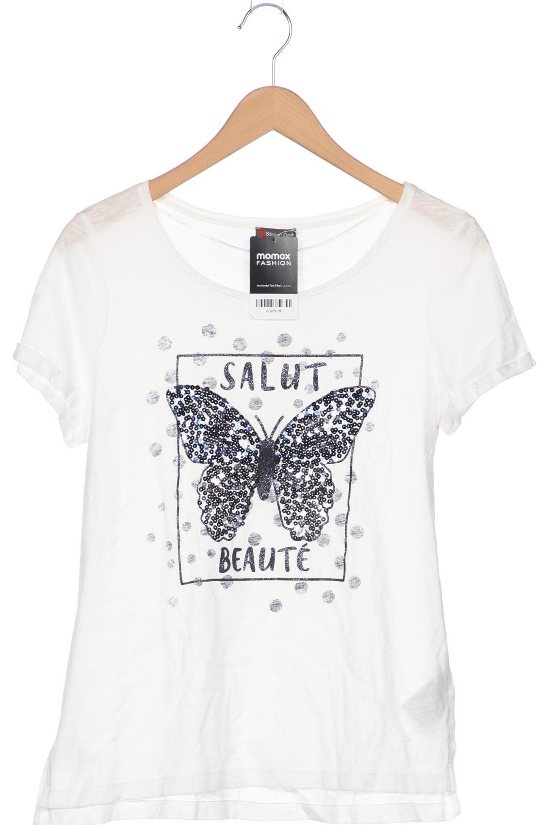 

Street One Damen T-Shirt, weiß, Gr. 38