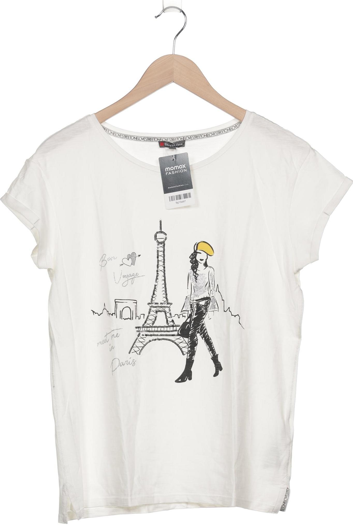 

Street One Damen T-Shirt, cremeweiß, Gr. 40