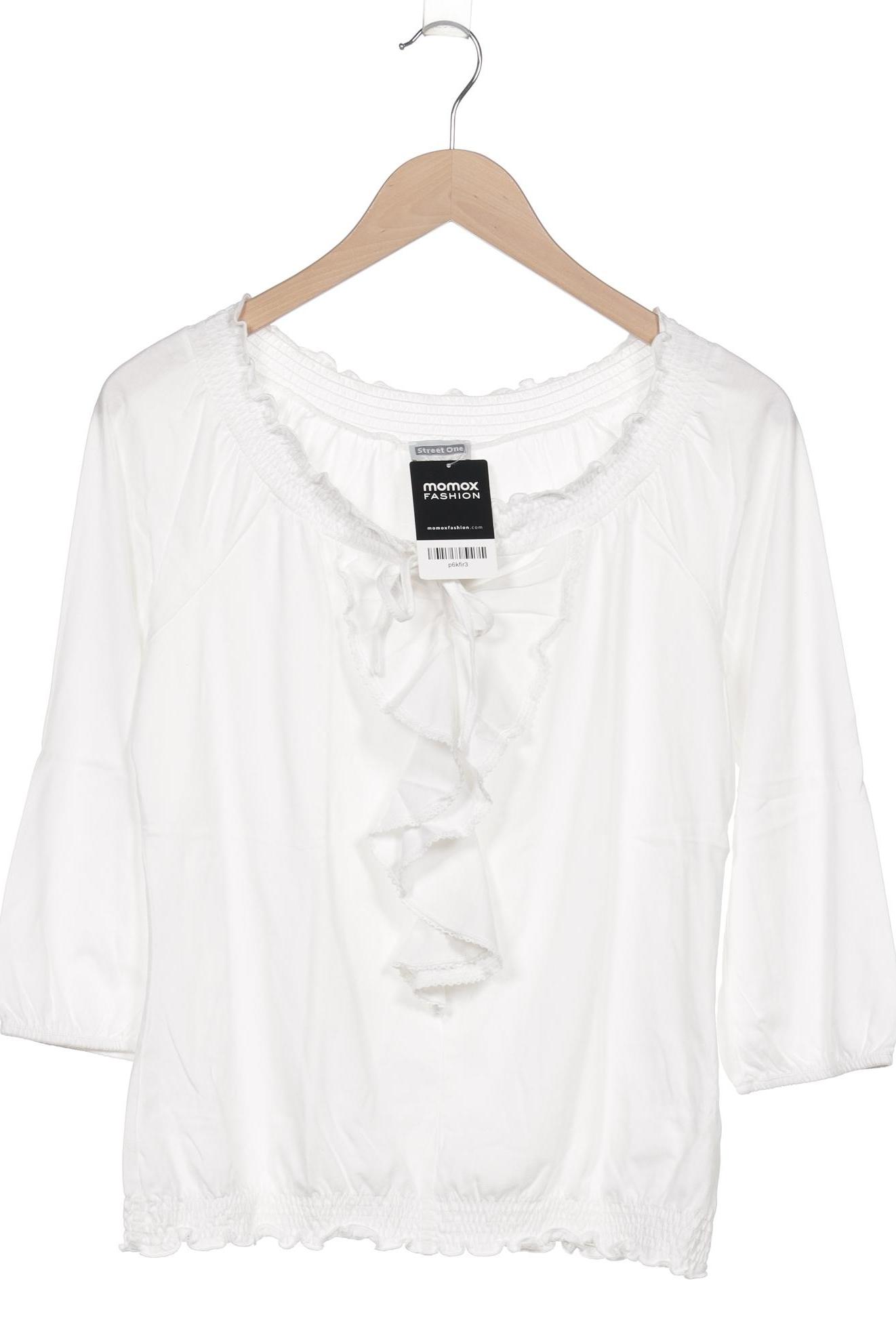 

Street One Damen Langarmshirt, weiß, Gr. 36