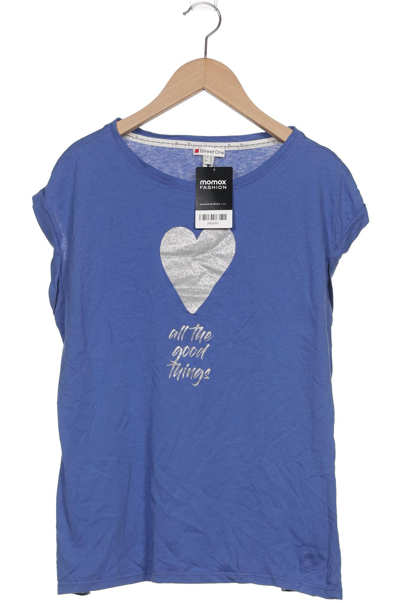 

Street One Damen T-Shirt, blau, Gr. 40