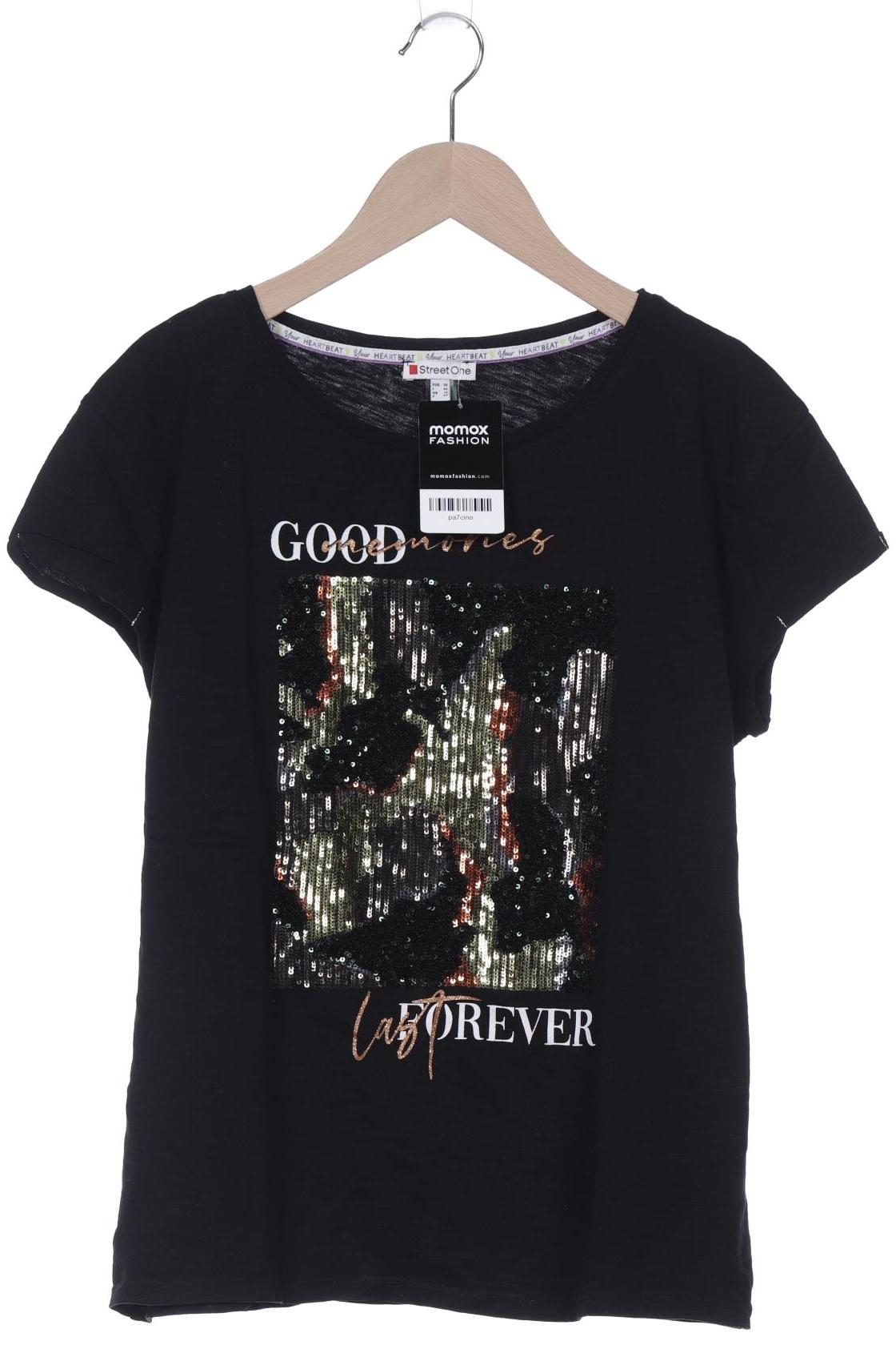 

Street One Damen T-Shirt, schwarz, Gr. 38