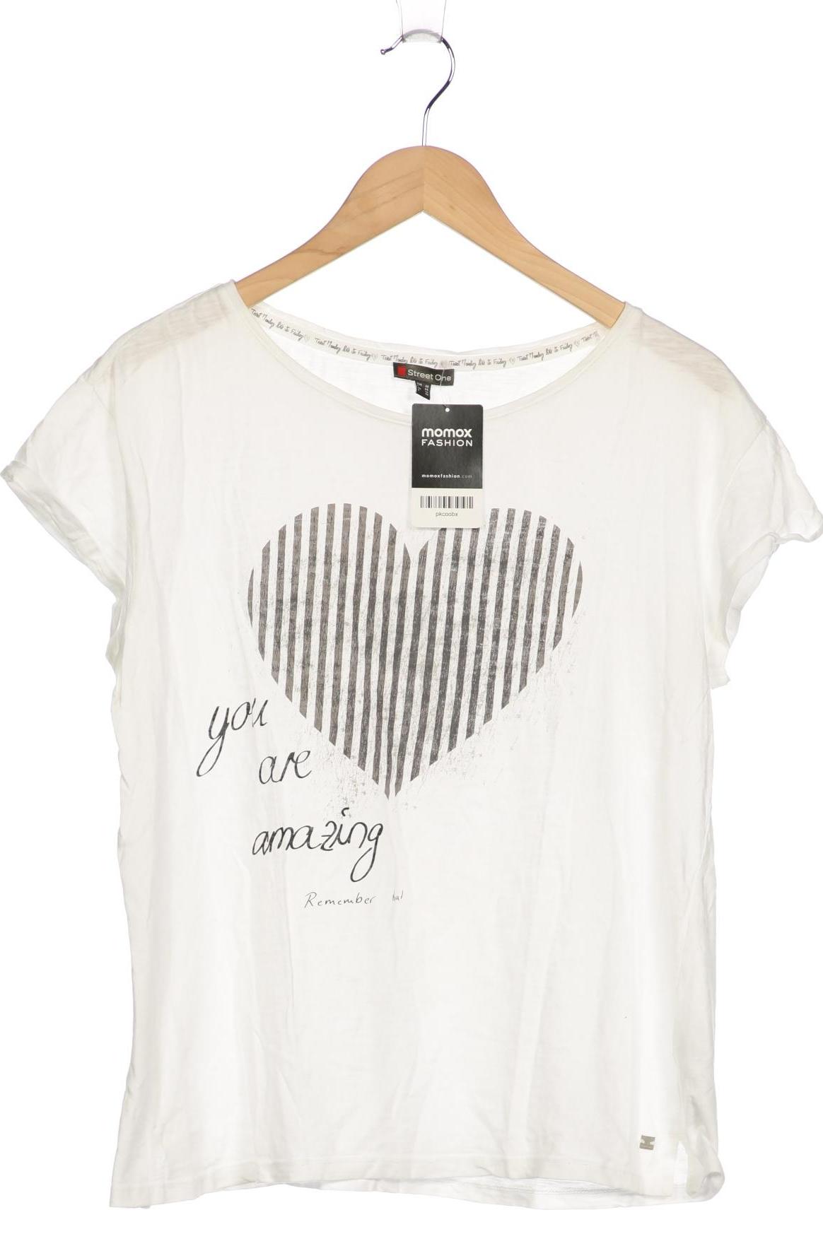 

Street One Damen T-Shirt, weiß, Gr. 40