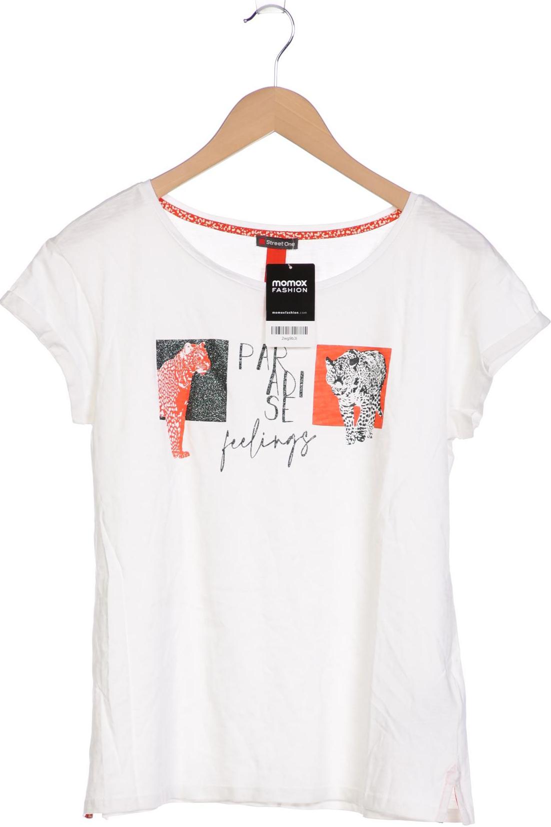 

Street One Damen T-Shirt, weiß, Gr. 42