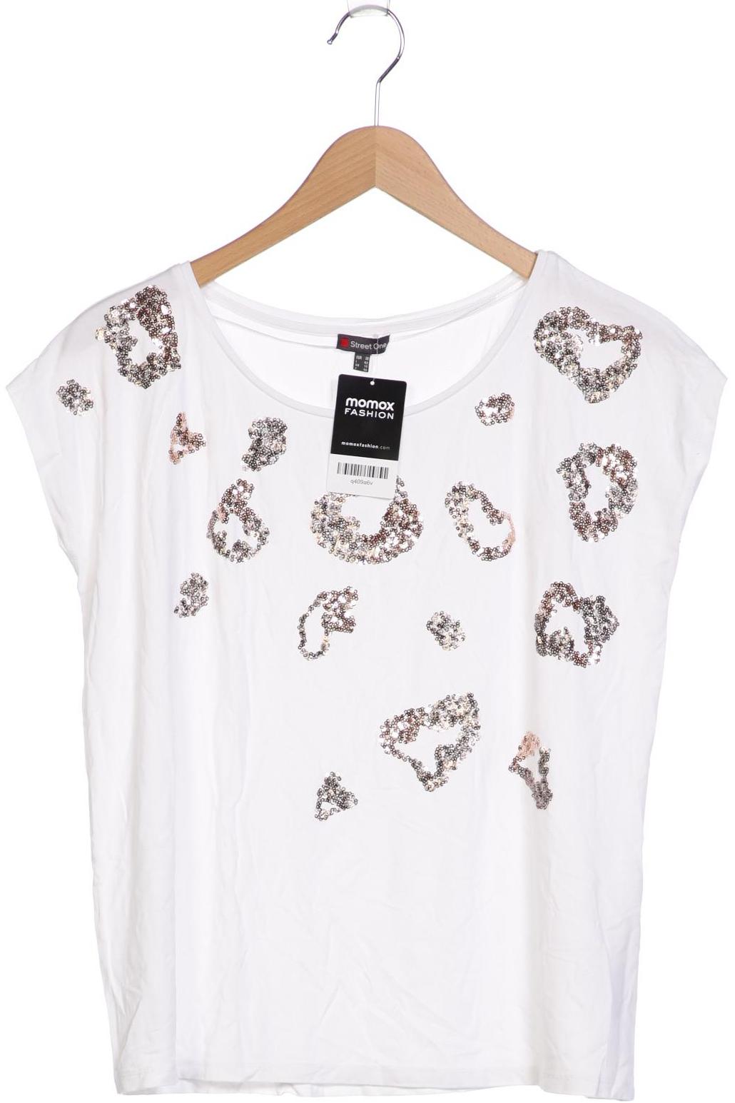 

Street One Damen T-Shirt, weiß, Gr. 38