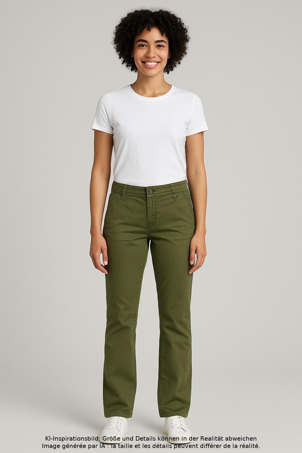 

Street One Damen Stoffhose, grün, Gr. 38