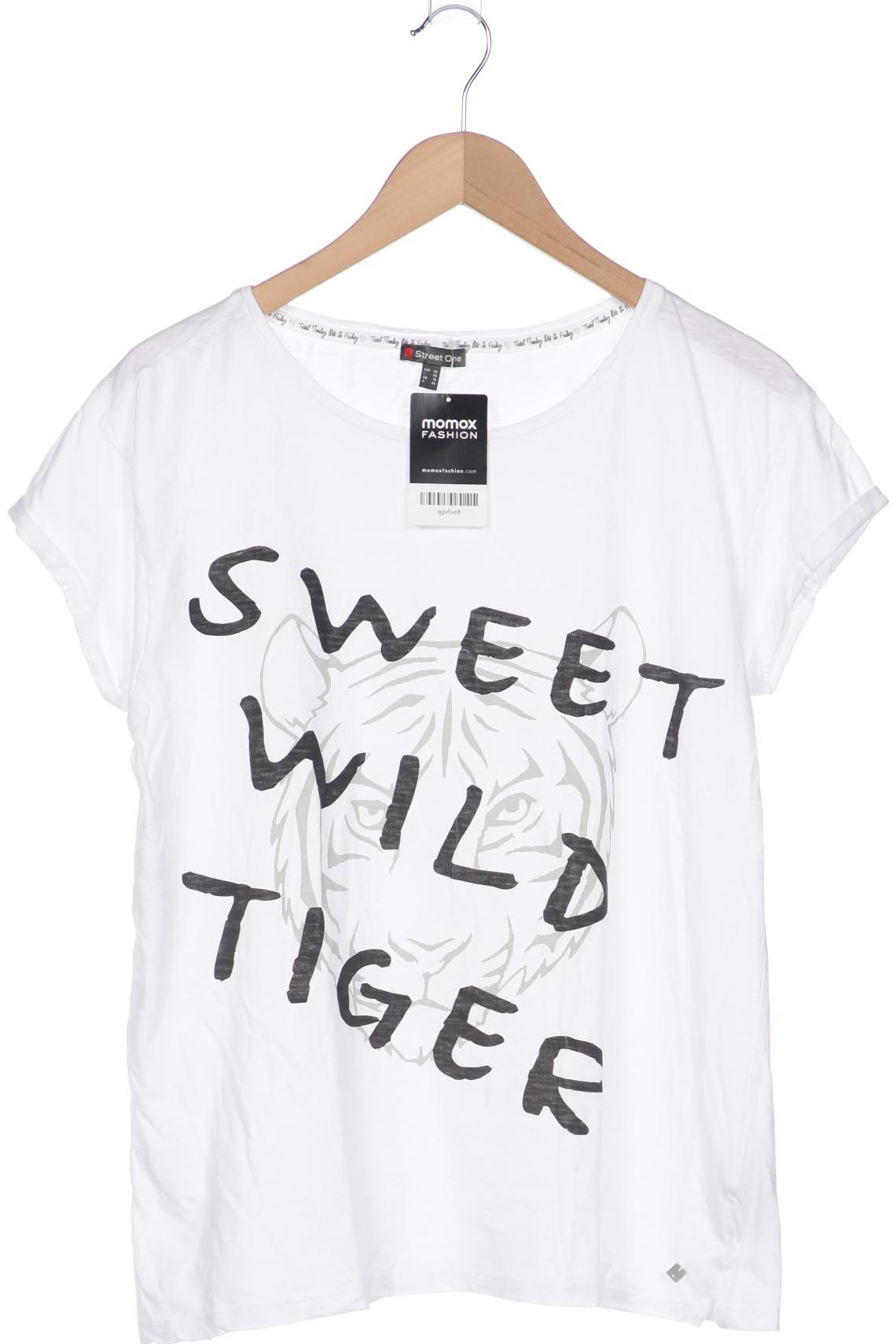

Street One Damen T-Shirt, weiß, Gr. 42