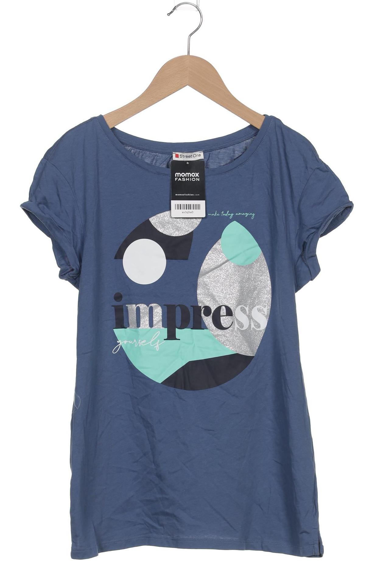 

Street One Damen T-Shirt, blau, Gr. 40