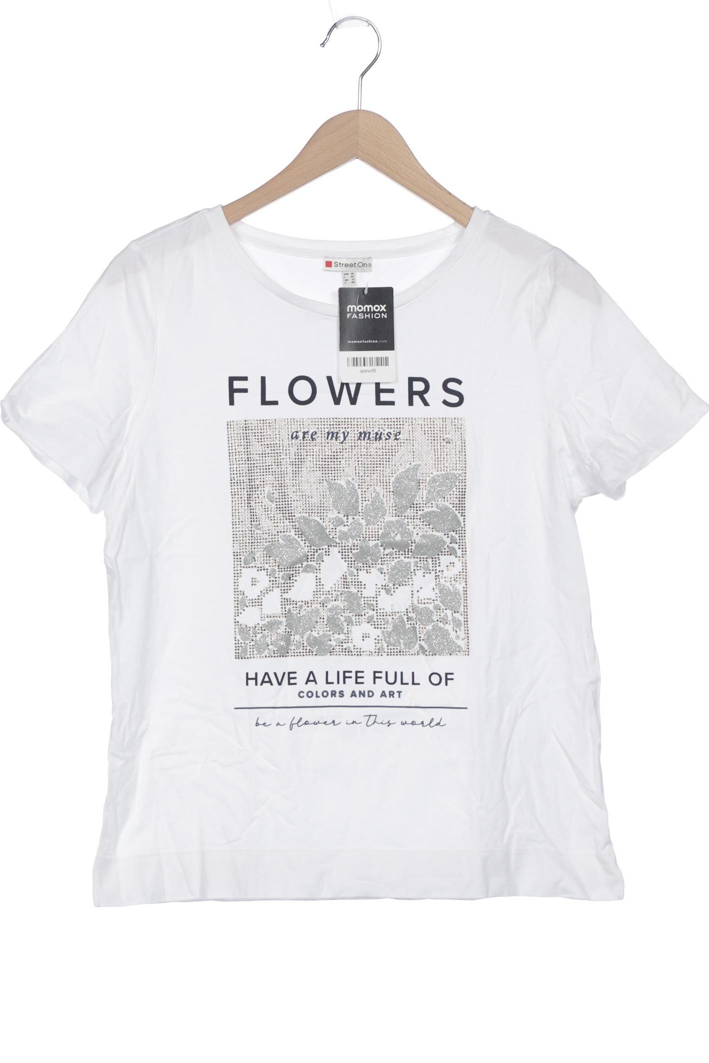 

Street One Damen T-Shirt, weiß, Gr. 38