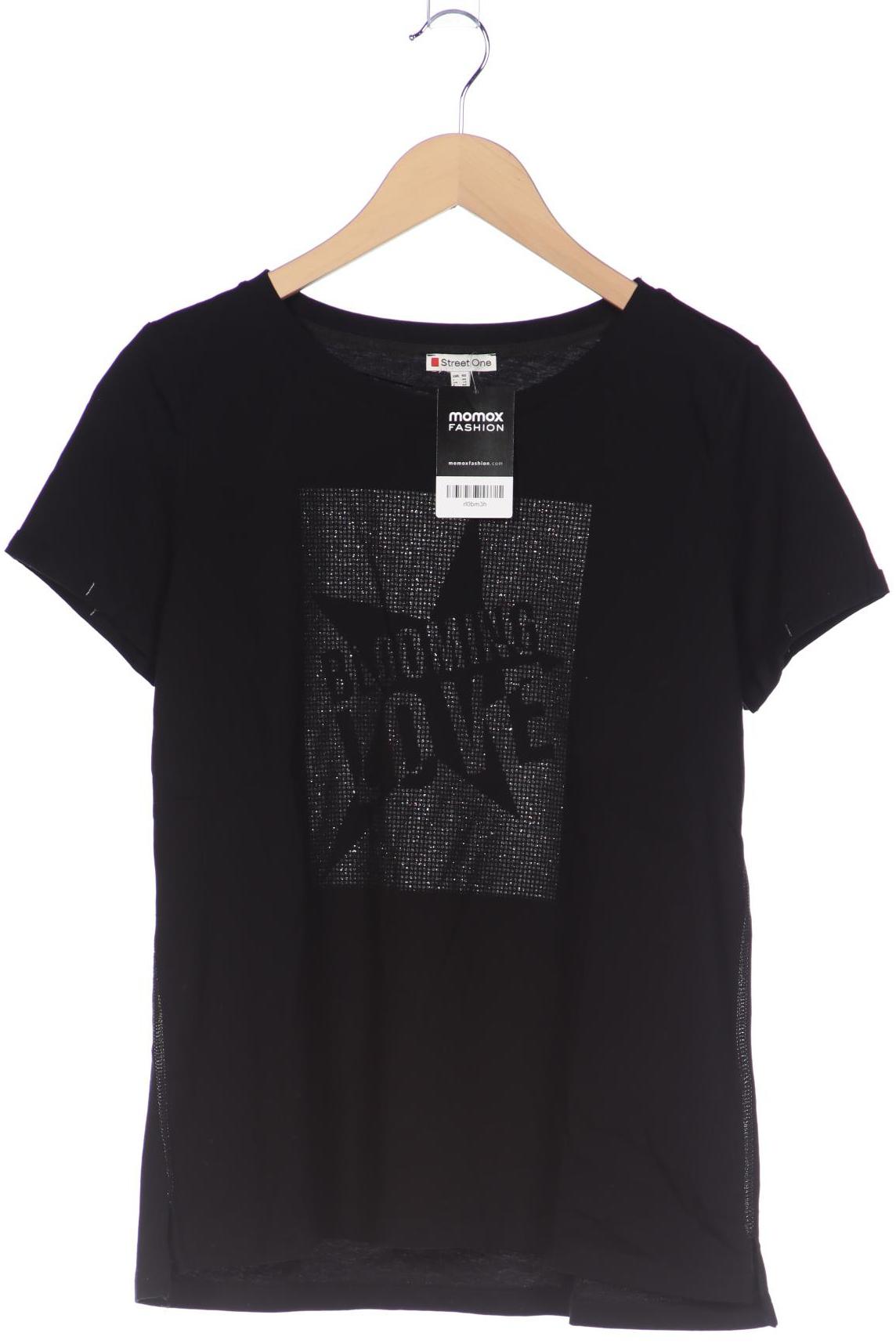 

Street One Damen T-Shirt, schwarz, Gr. 40