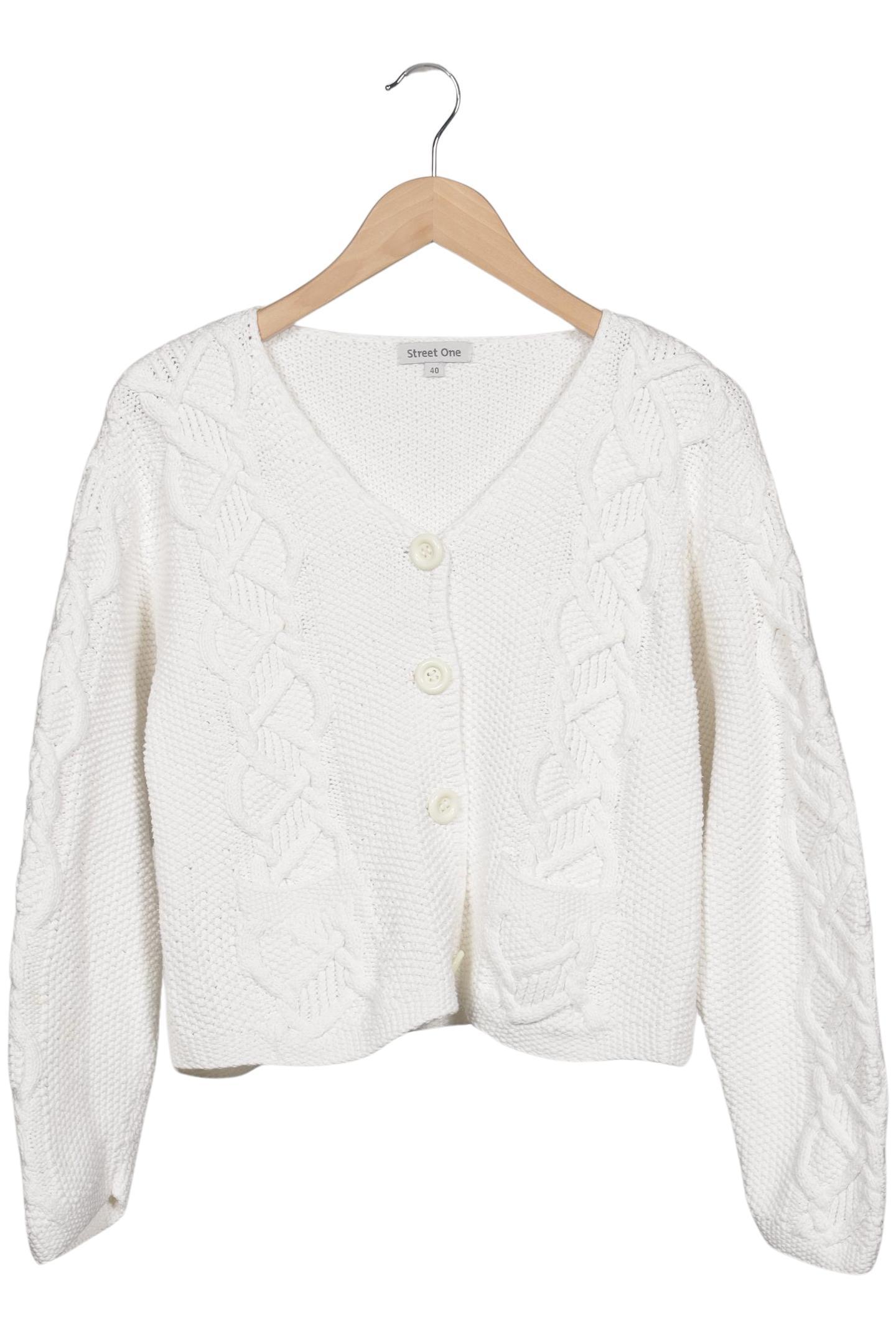 

Street One Damen Strickjacke, weiß, Gr. 40