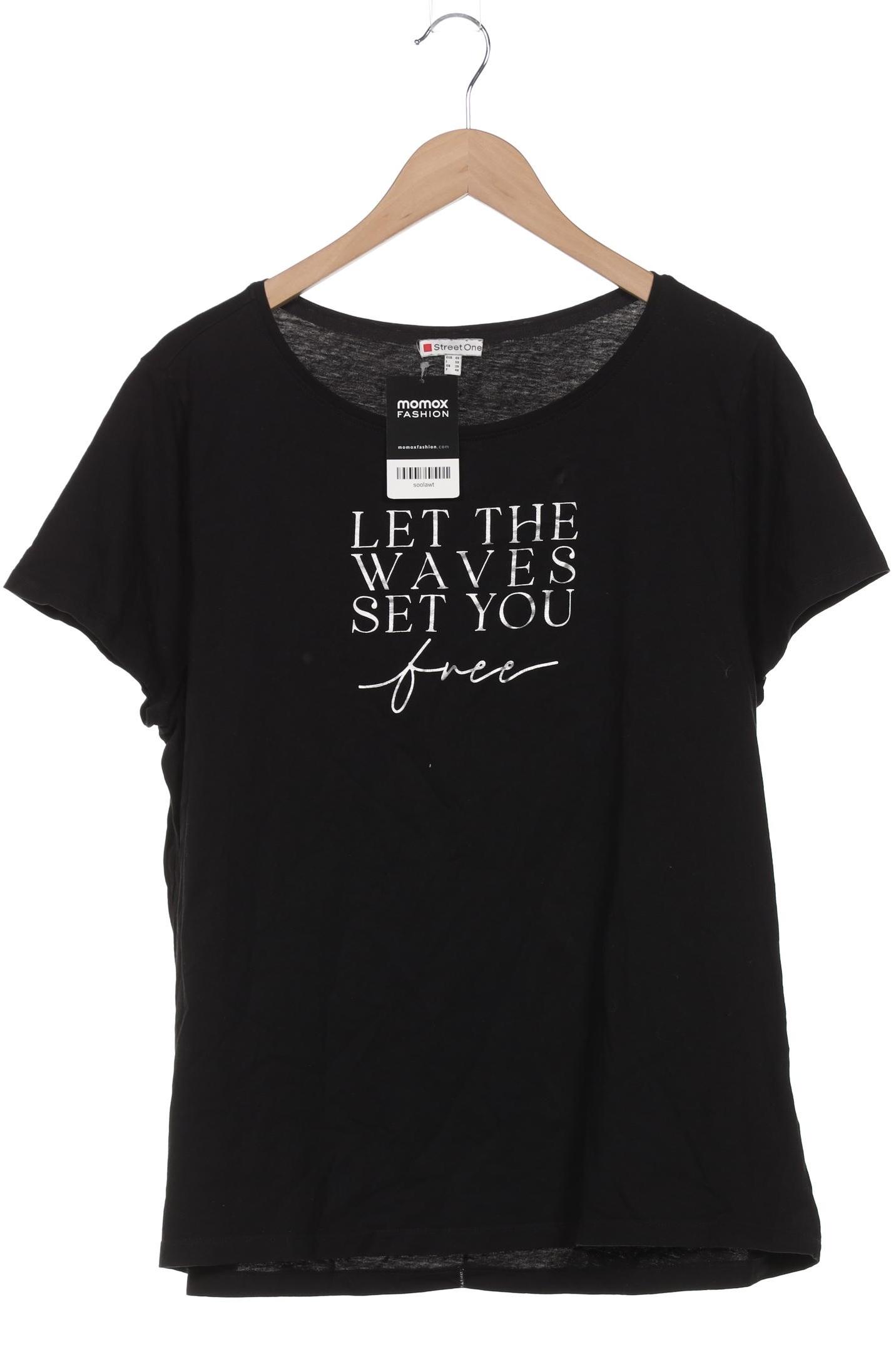 

Street One Damen T-Shirt, schwarz, Gr. 46