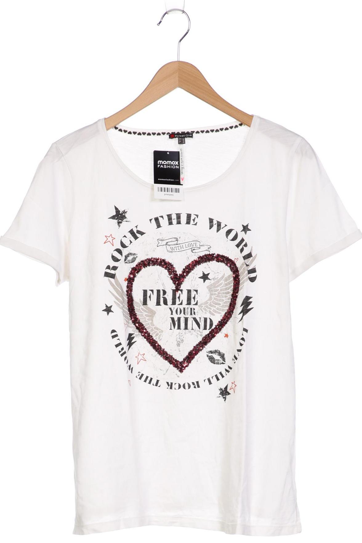 

Street One Damen T-Shirt, weiß, Gr. 42