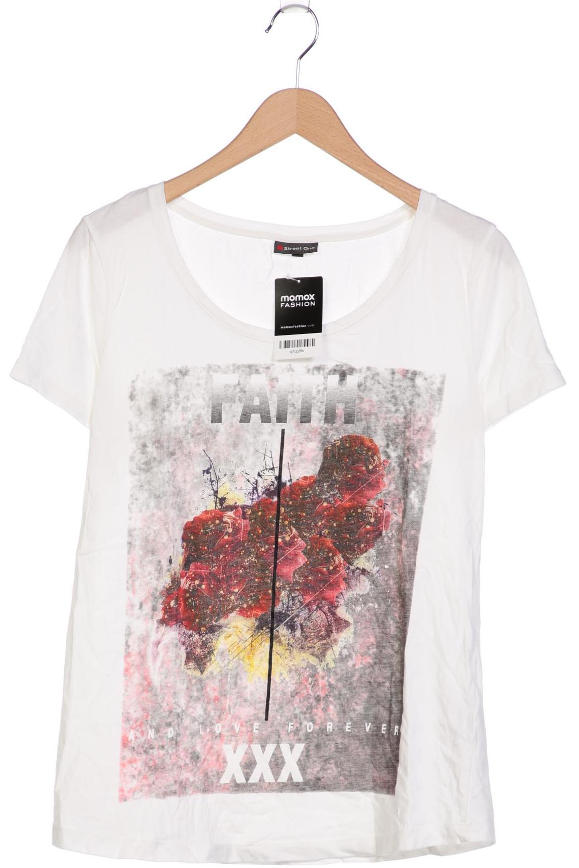 

Street One Damen T-Shirt, weiß, Gr. 42