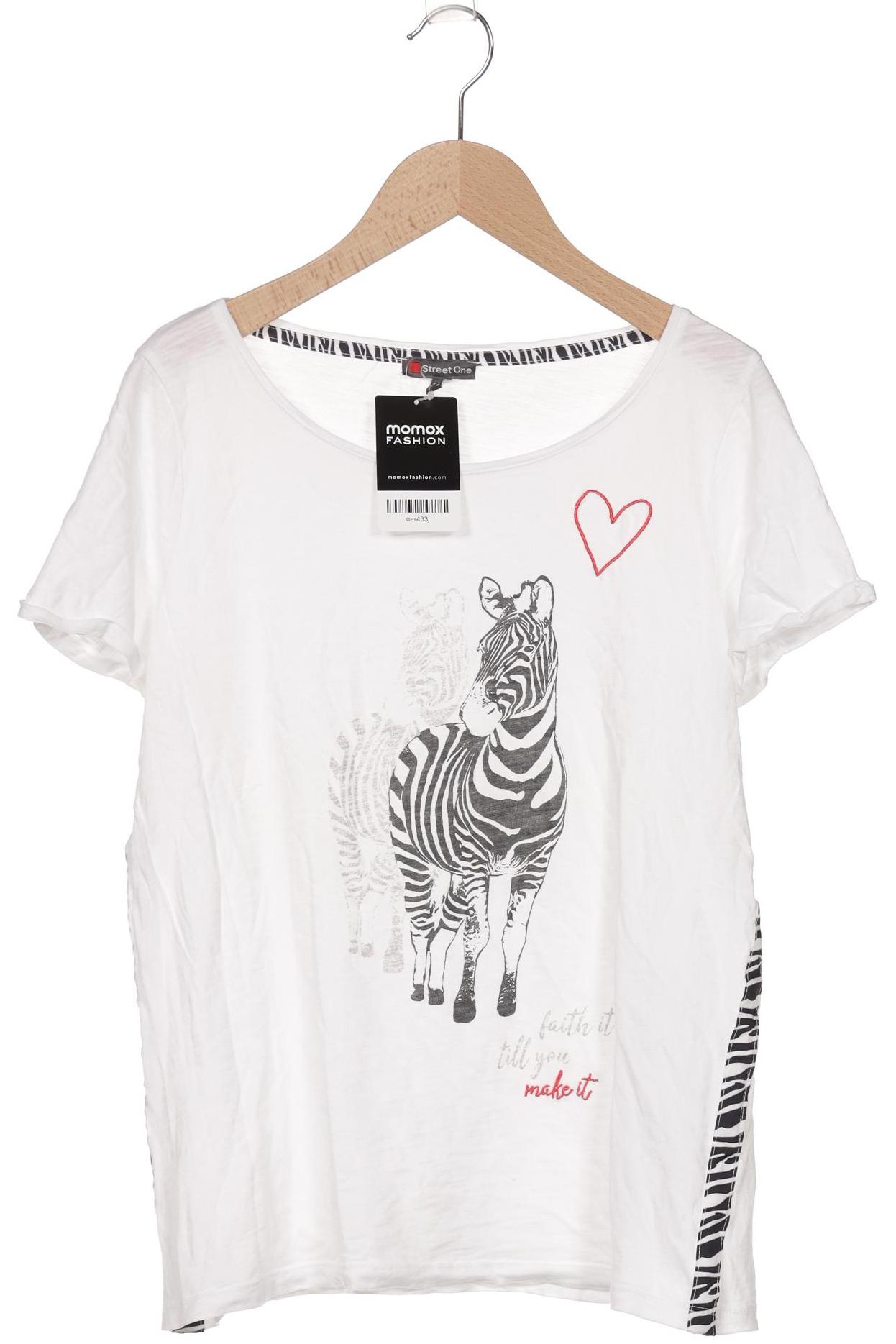 

Street One Damen T-Shirt, weiß, Gr. 38