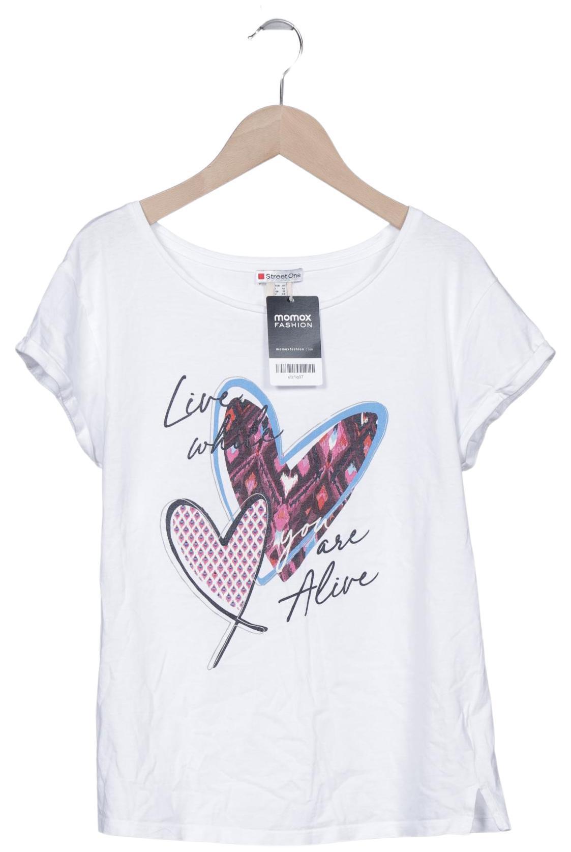 

Street One Damen T-Shirt, weiß, Gr. 38