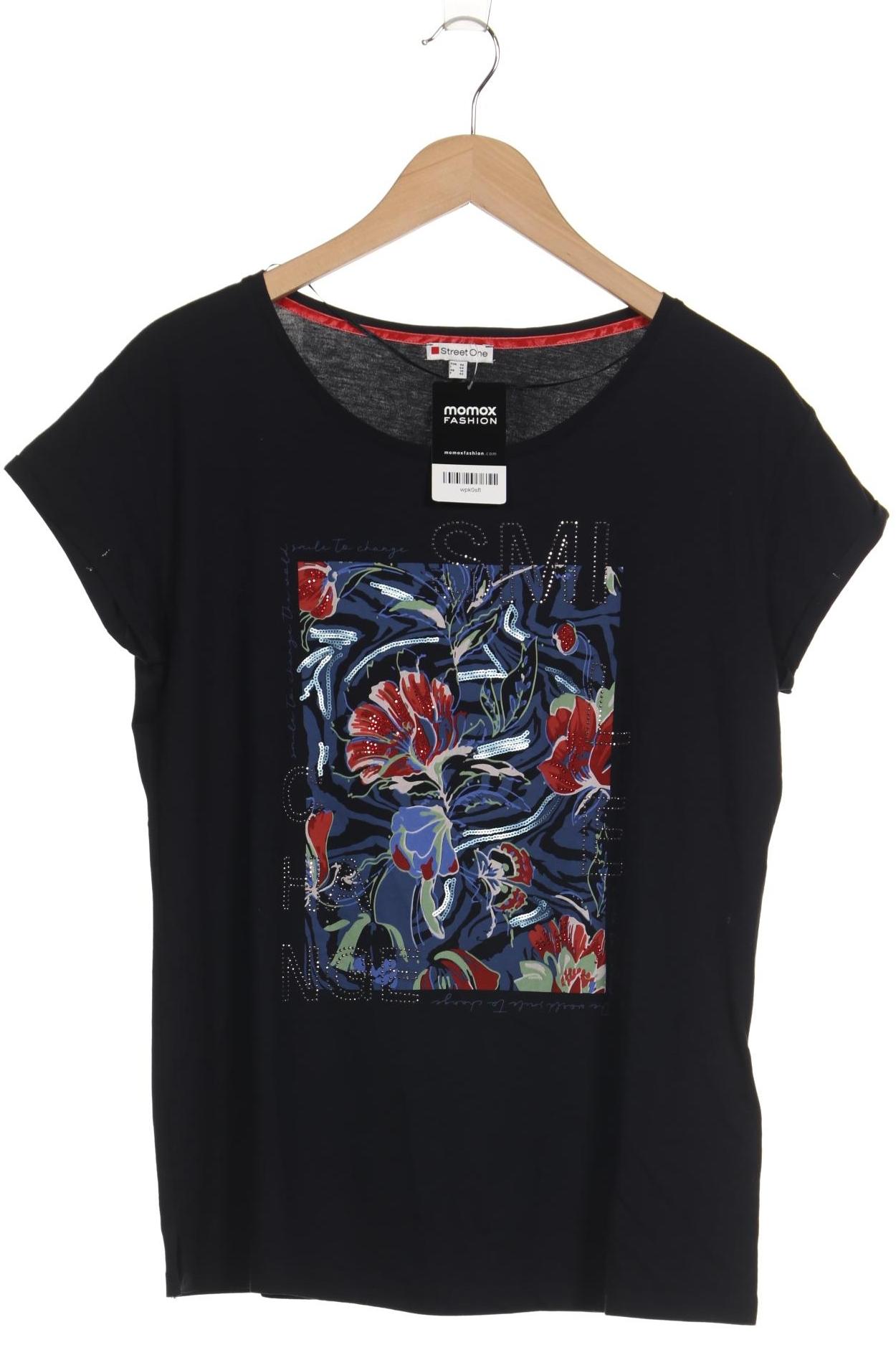 

Street One Damen T-Shirt, schwarz, Gr. 40
