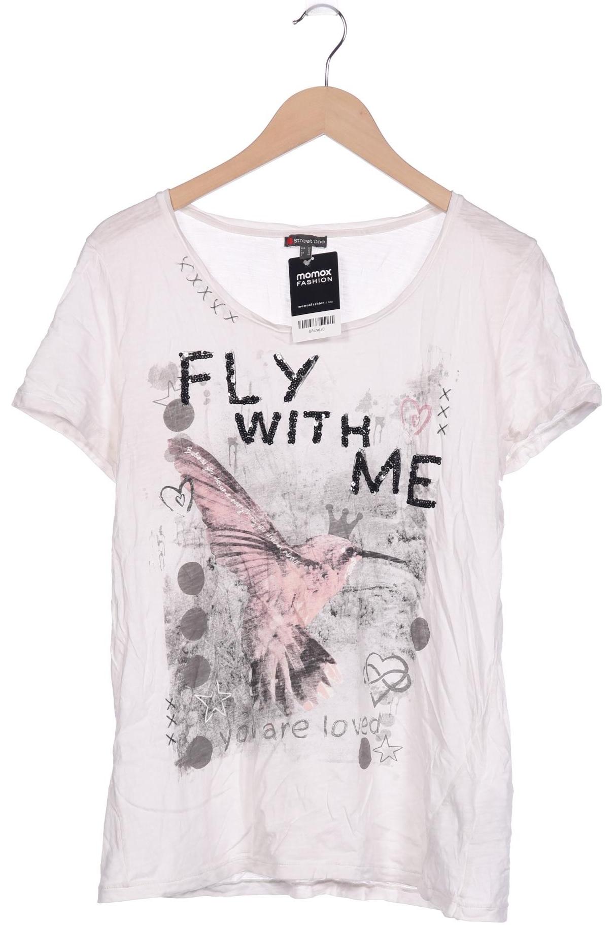 

Street One Damen T-Shirt, cremeweiß, Gr. 42