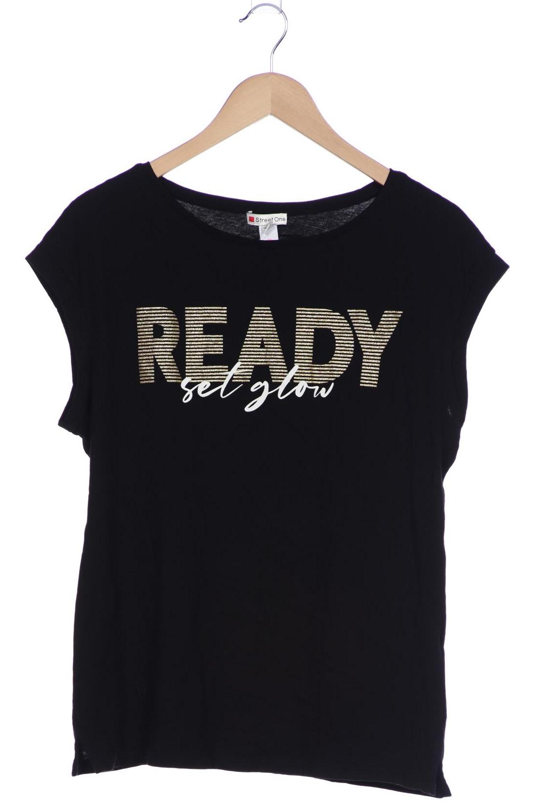 

Street One Damen T-Shirt, schwarz, Gr. 42