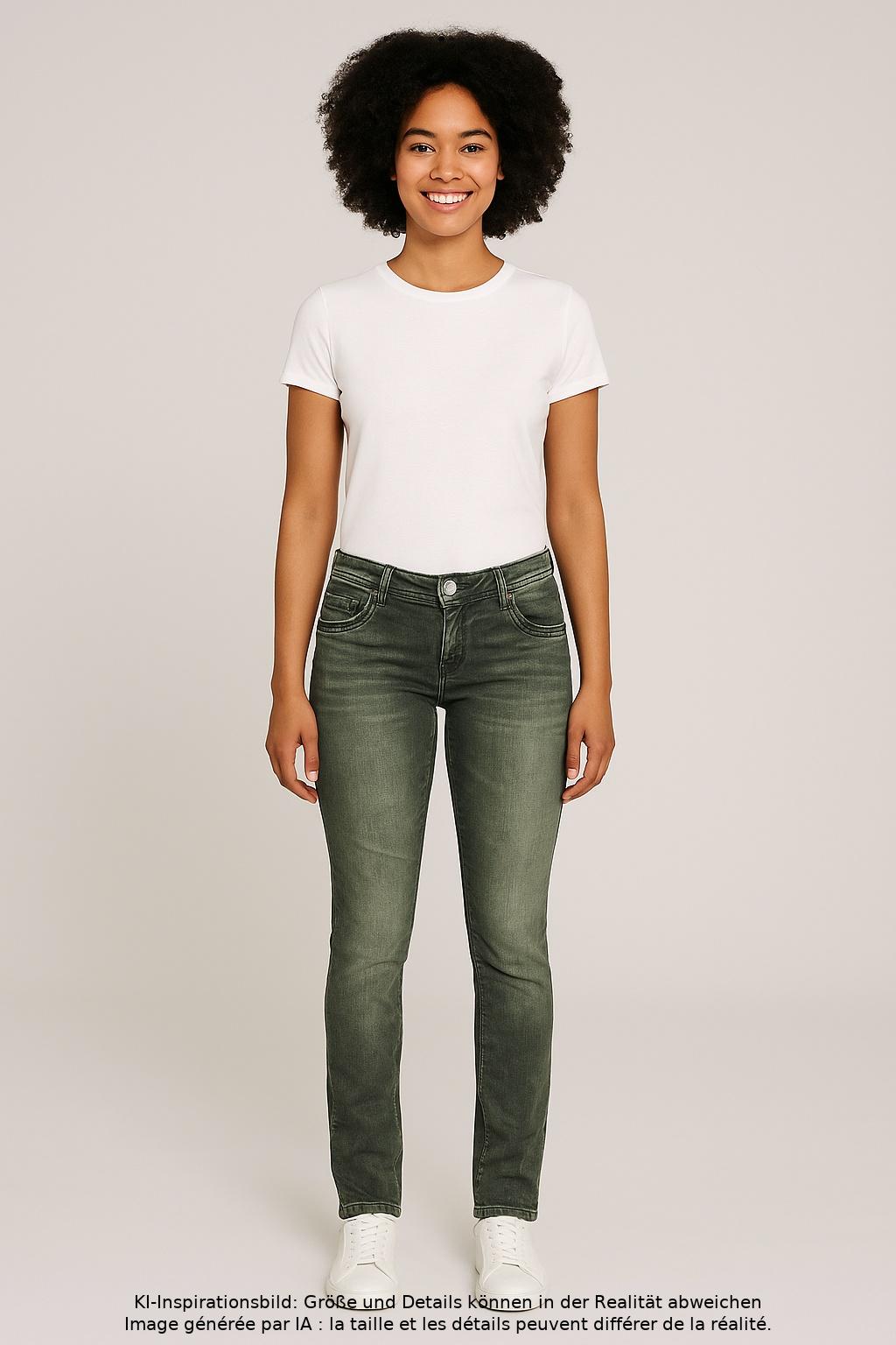 

Street One Damen Jeans, grün, Gr. 28