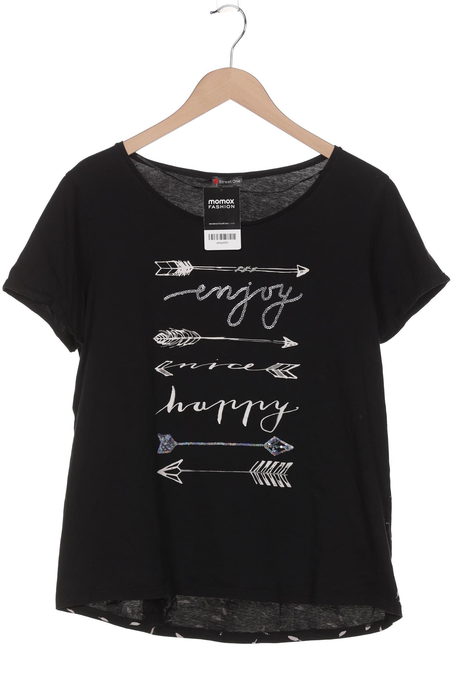 

Street One Damen T-Shirt, schwarz, Gr. 42