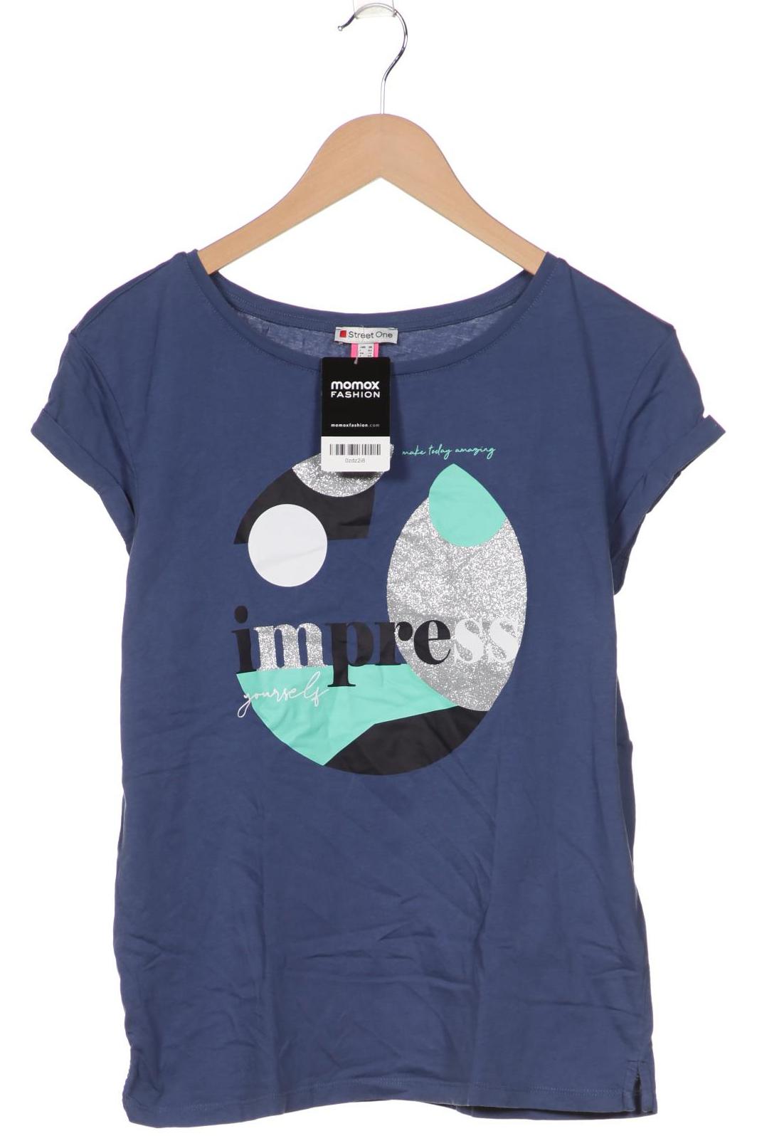 

Street One Damen T-Shirt, blau, Gr. 38