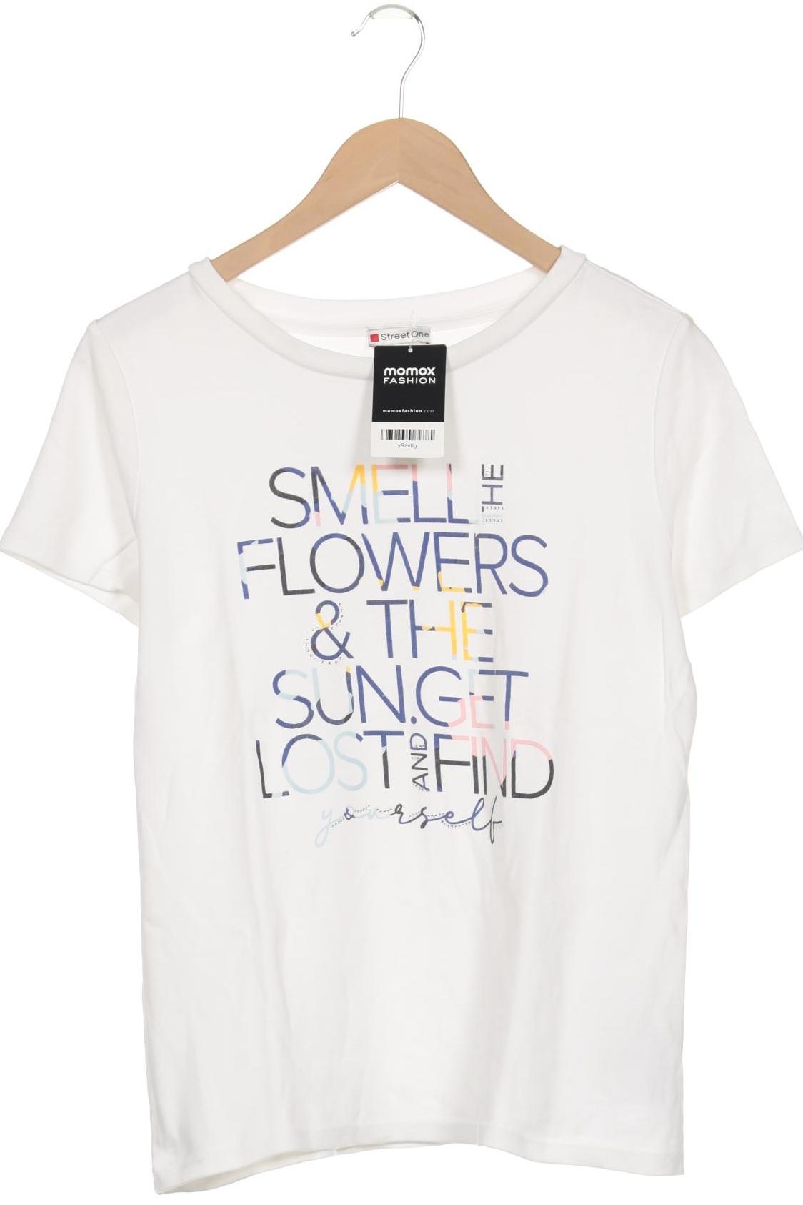 

Street One Damen T-Shirt, weiß, Gr. 38
