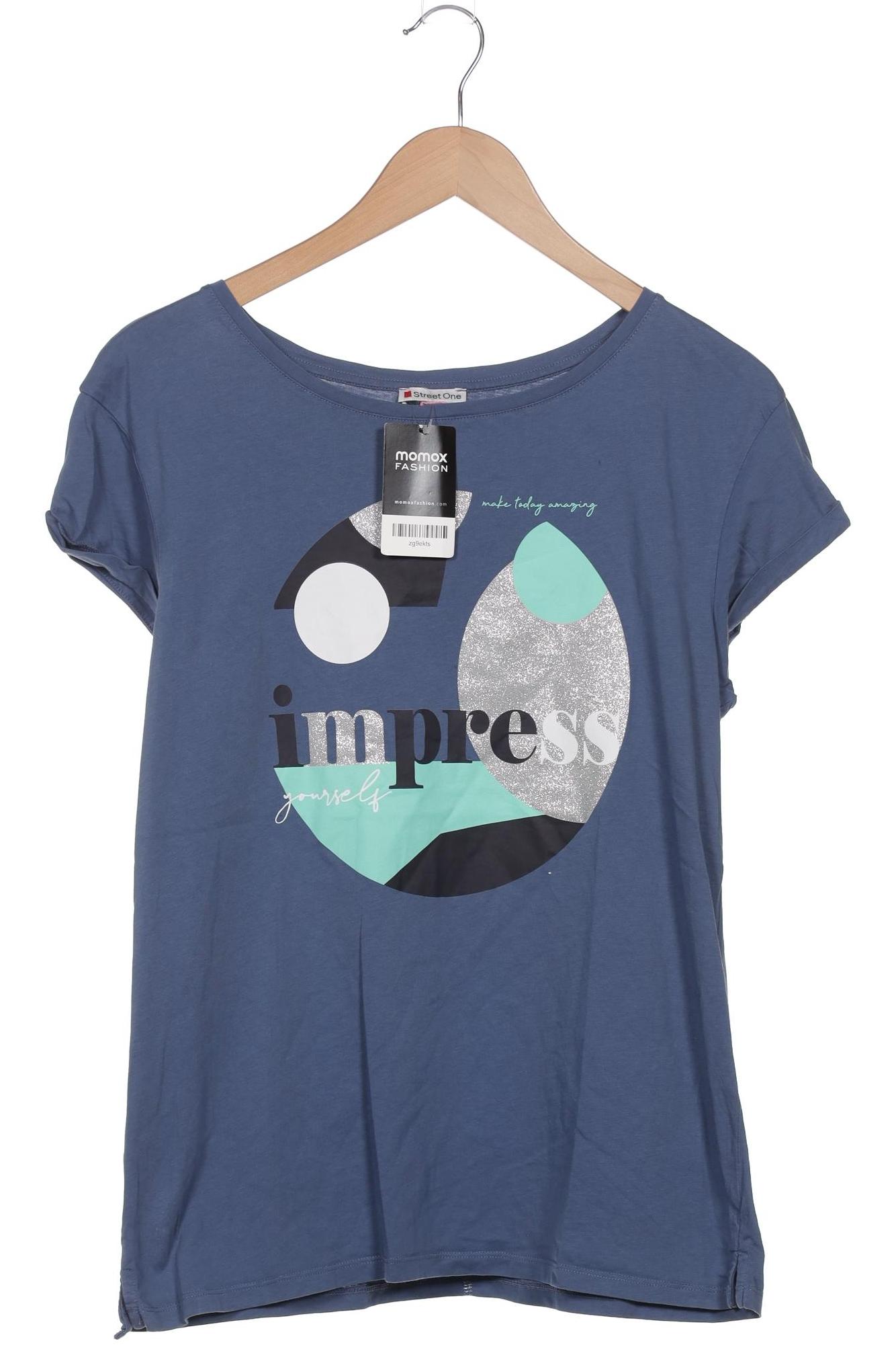 

Street One Damen T-Shirt, blau, Gr. 42