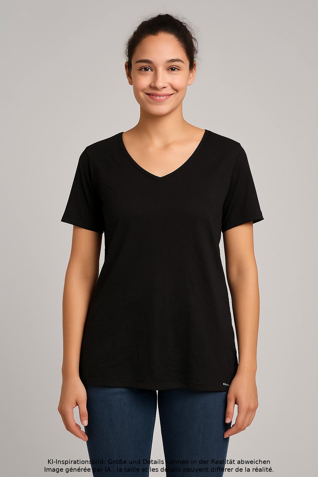 

Strenesse Damen T-Shirt, schwarz, Gr. 38