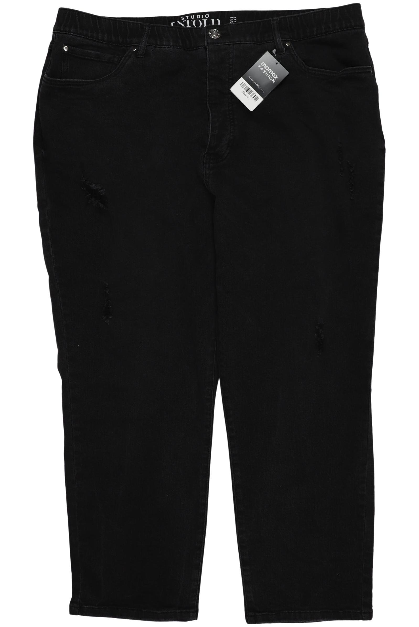 

Studio Untold Damen Jeans, schwarz, Gr. 50