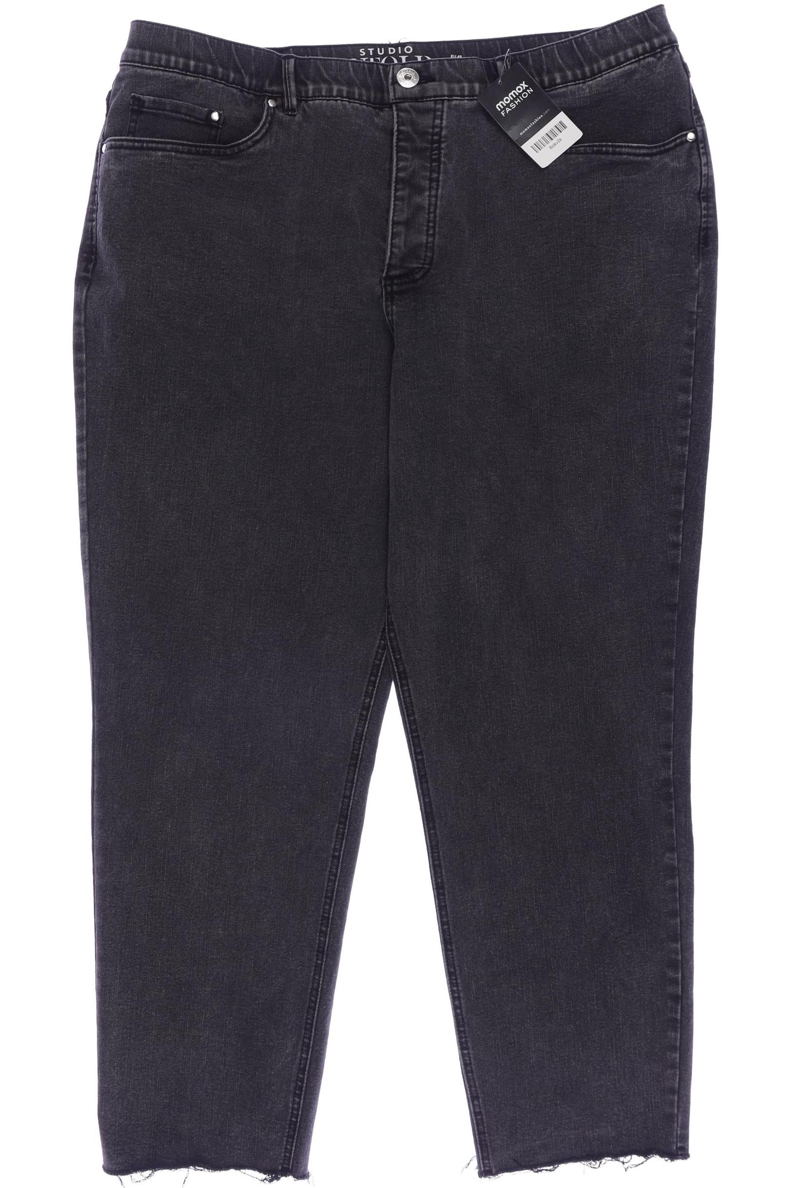 

Studio Untold Damen Jeans, schwarz, Gr. 48