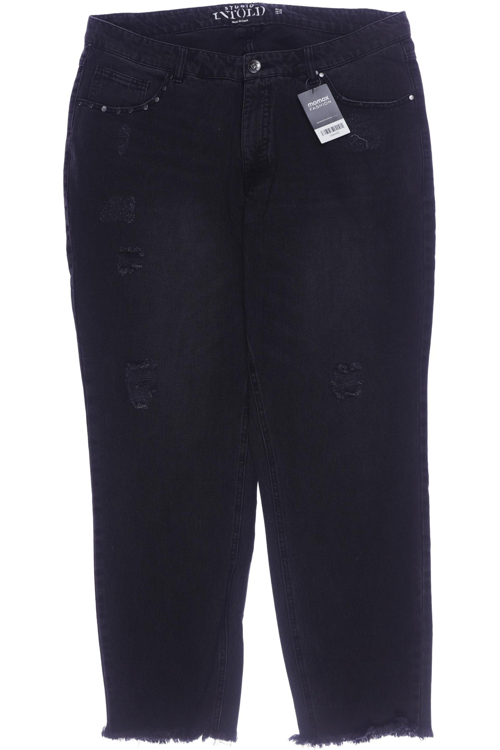 

Studio Untold Damen Jeans, schwarz, Gr. 48