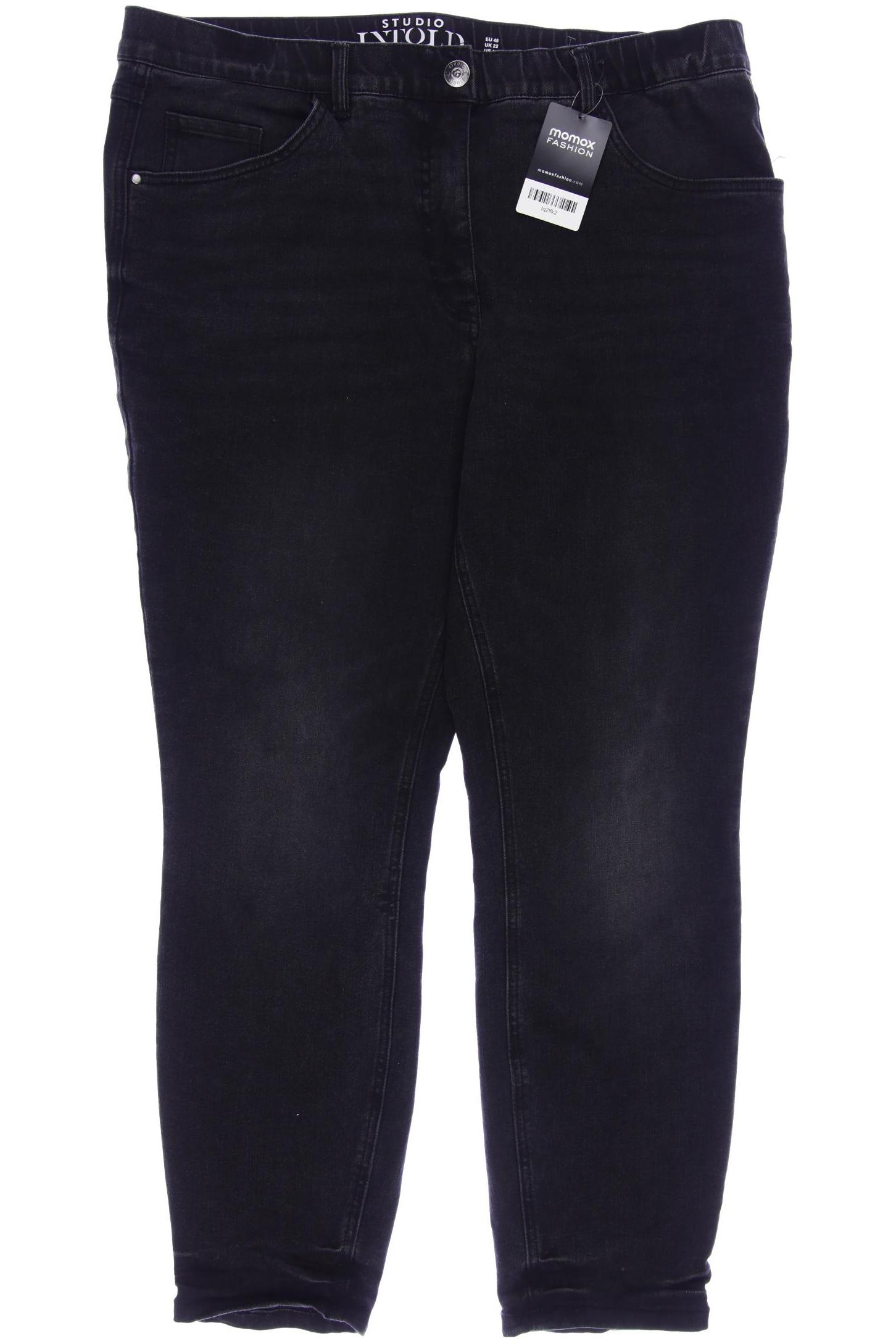 

Studio Untold Damen Jeans, schwarz, Gr. 48