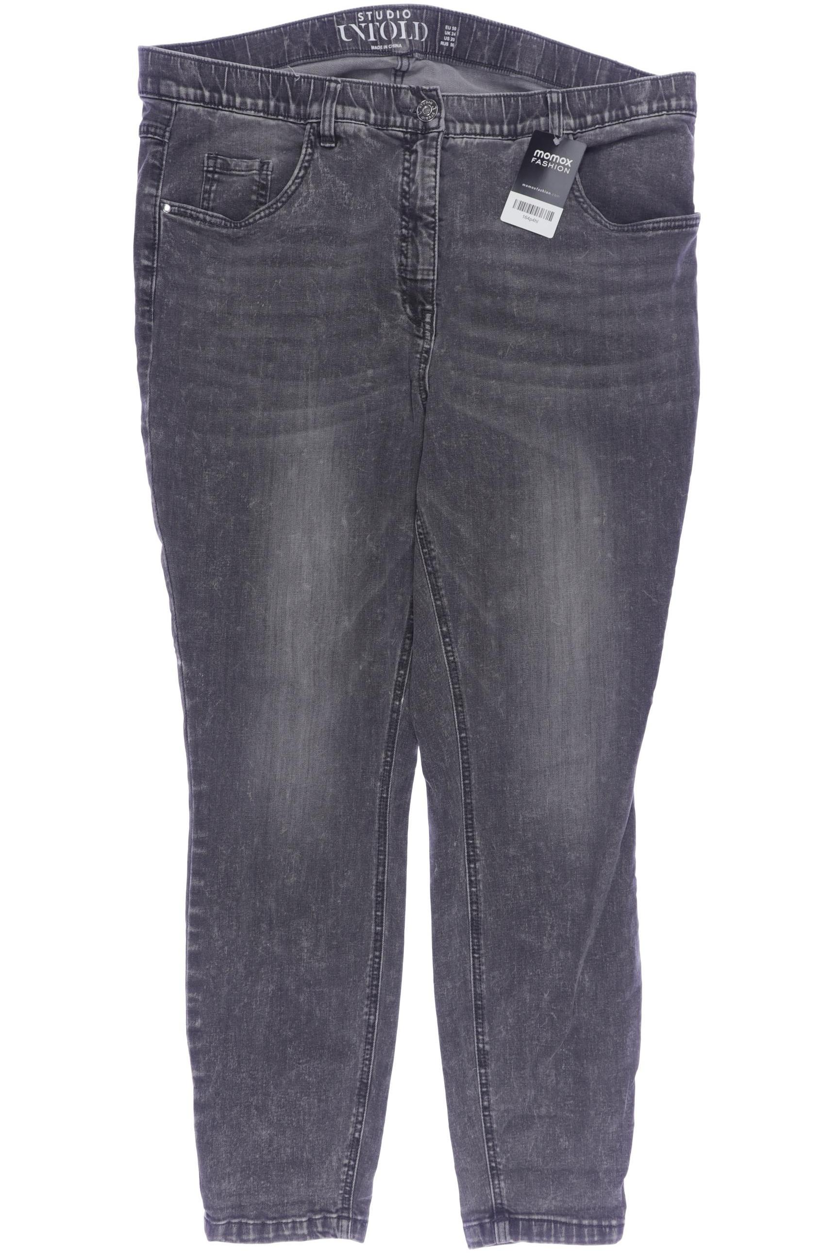 

Studio Untold Damen Jeans, schwarz, Gr. 50