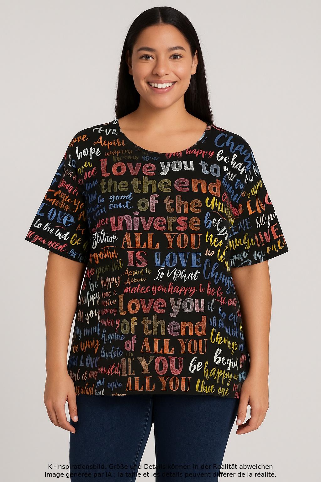 

Studio Untold Damen T-Shirt, schwarz, Gr. 46