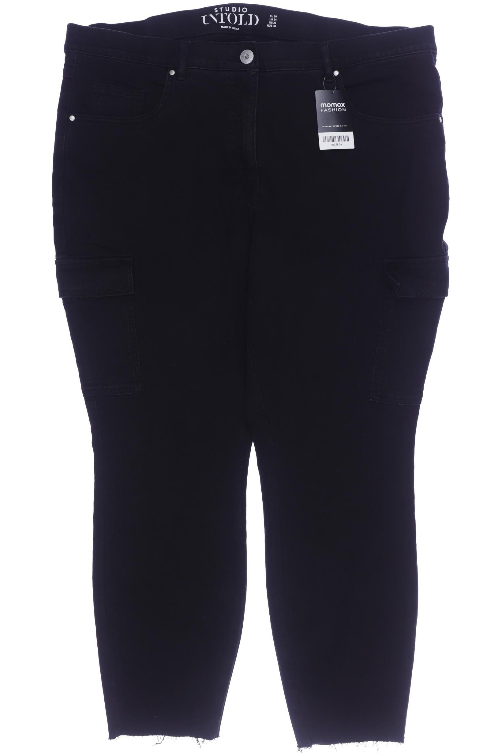 

Studio Untold Damen Jeans, schwarz, Gr. 50