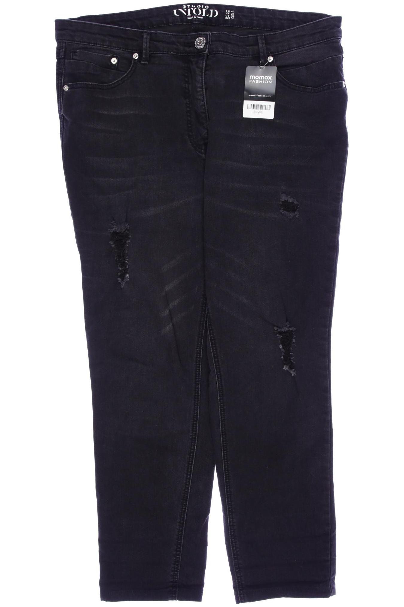 

Studio Untold Damen Jeans, schwarz, Gr. 46
