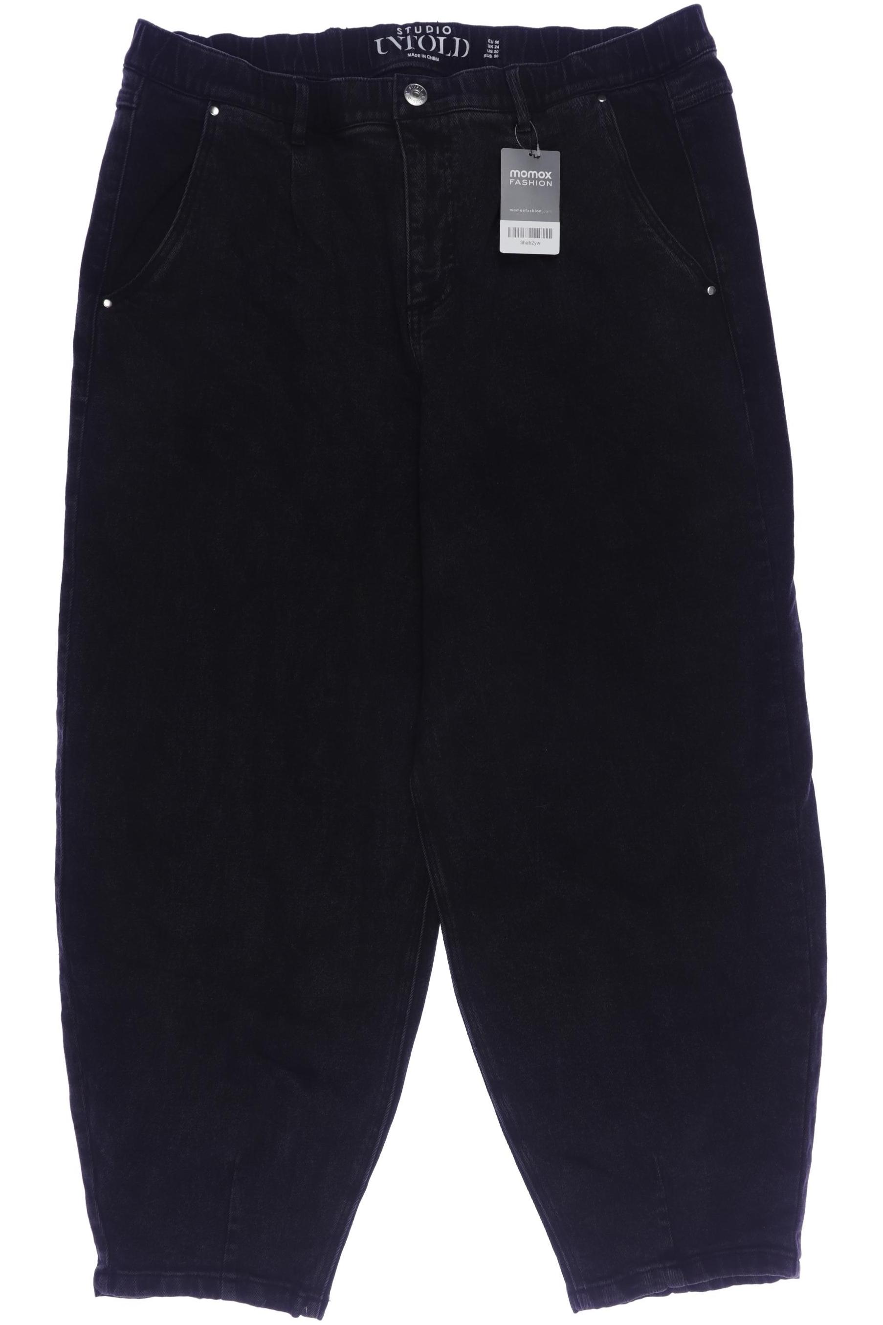 

Studio Untold Damen Jeans, schwarz, Gr. 50