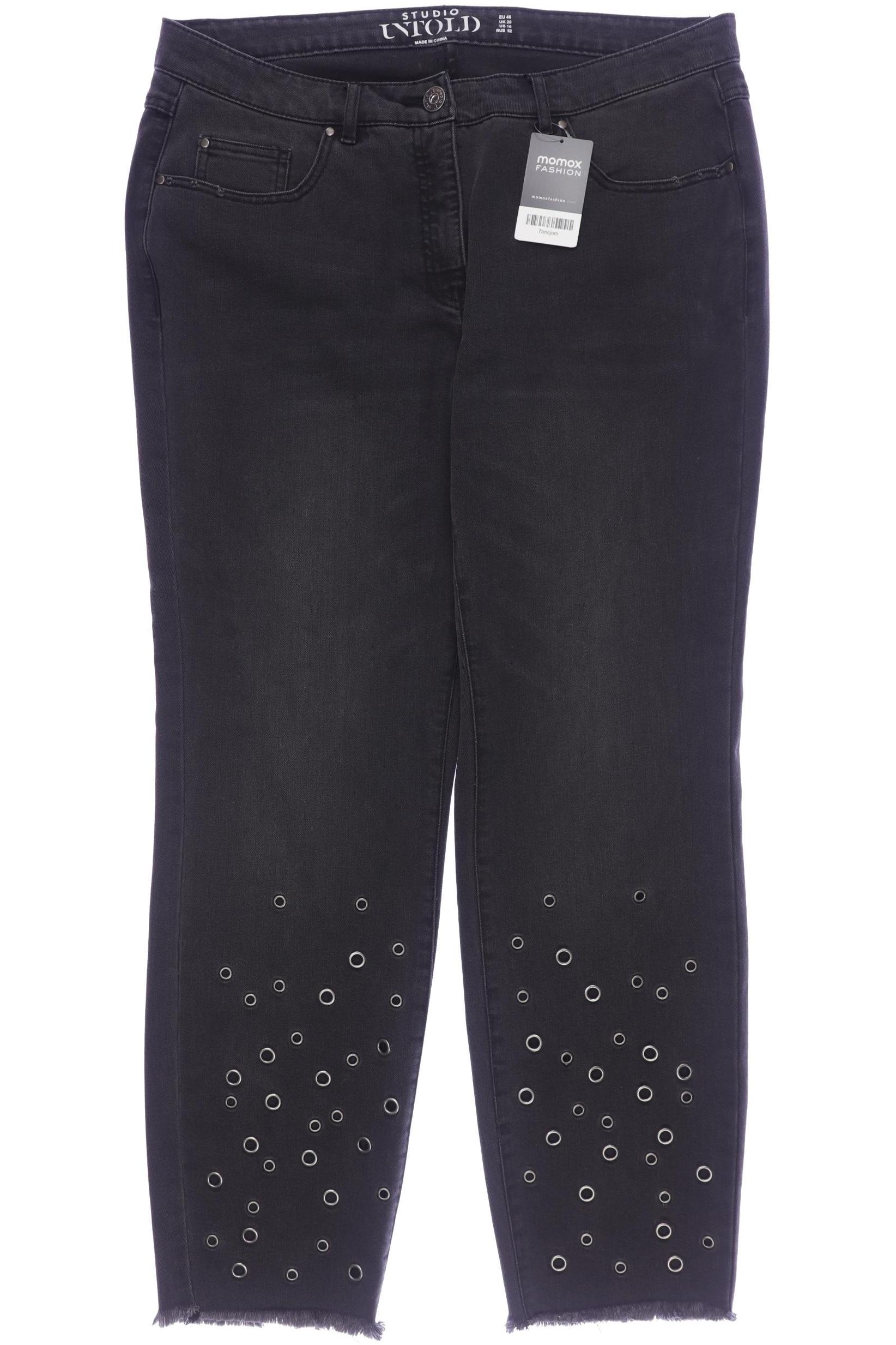 

Studio Untold Damen Jeans, schwarz, Gr. 46