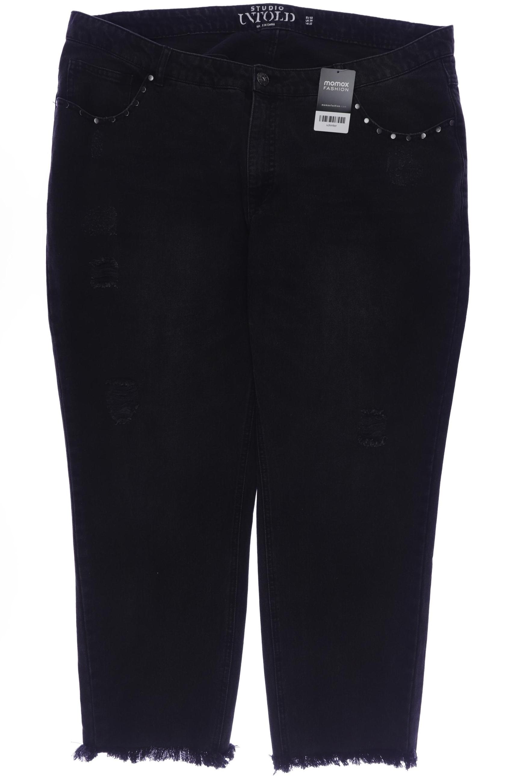 

Studio Untold Damen Jeans, schwarz, Gr. 52